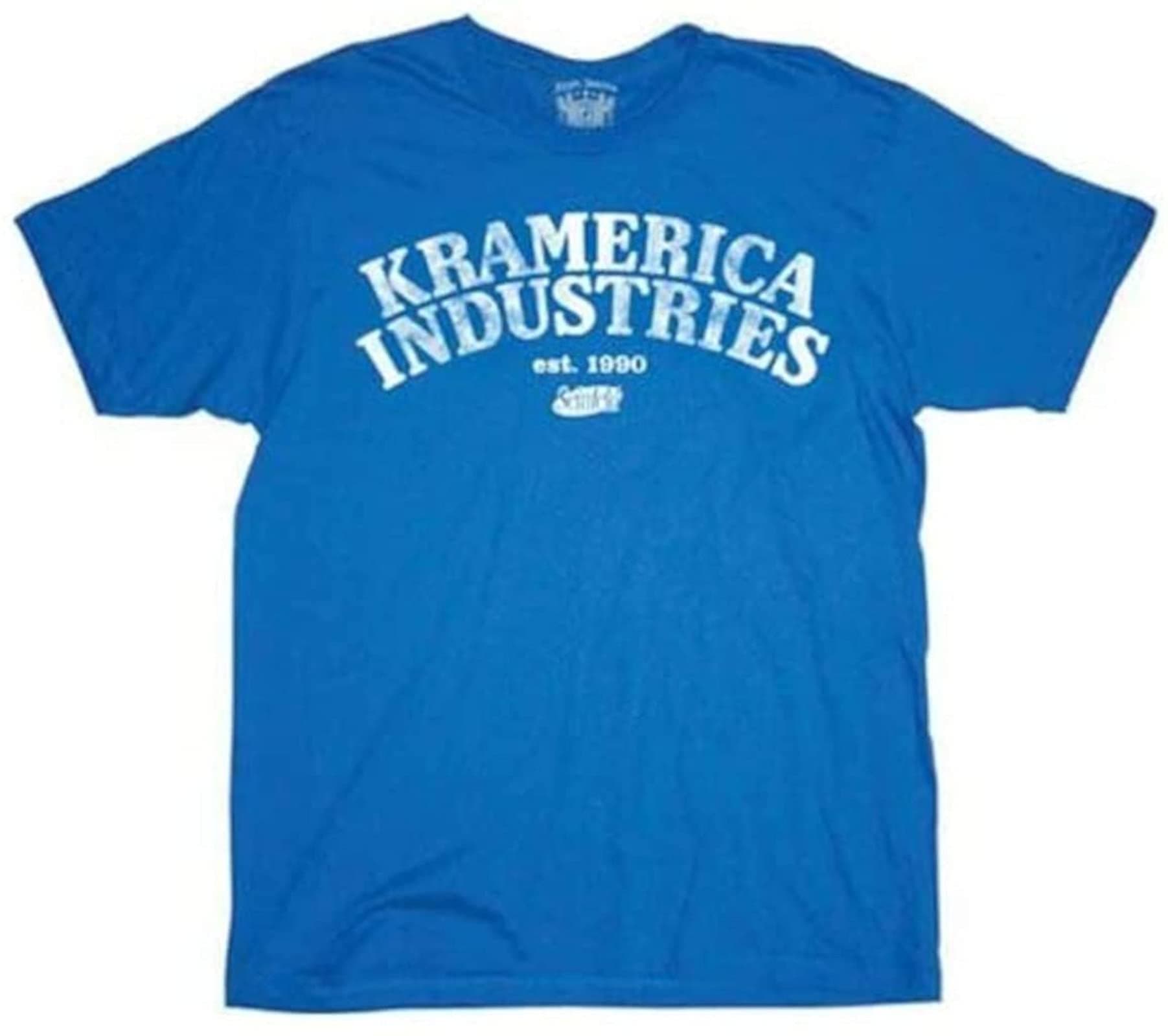 SeinfeldKramer Kramerica Industries Blue T-Shirt tee