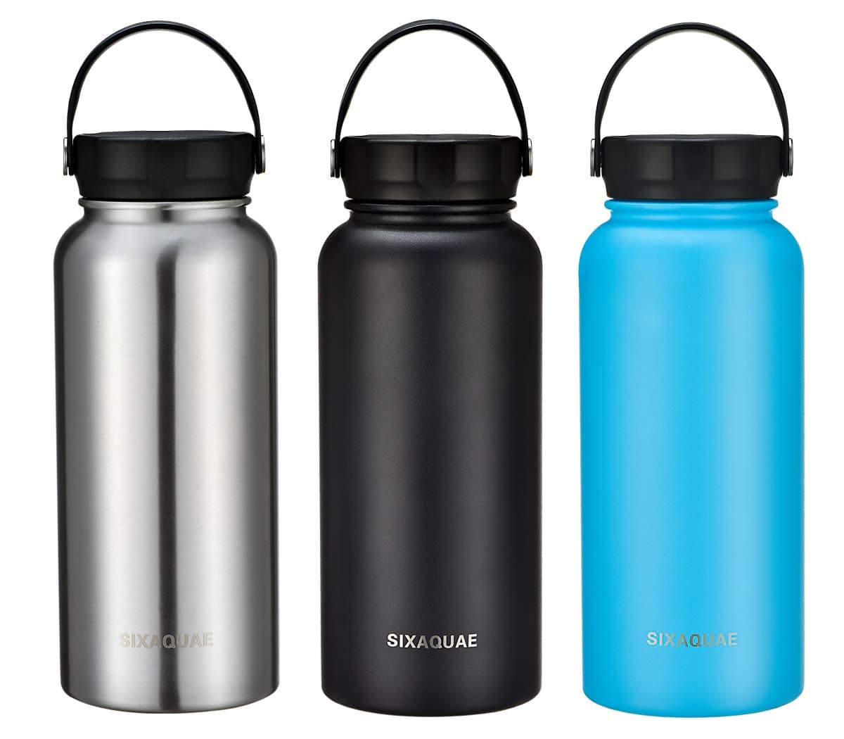 Double Wall Vacuum Insulated Water Bottle 32 oz, Cold for 24 Hours, Hot for 12 Hours, Wide Mouth Stainless Steel Sports Water Flask Travel Thermos BPA Free Leakproof