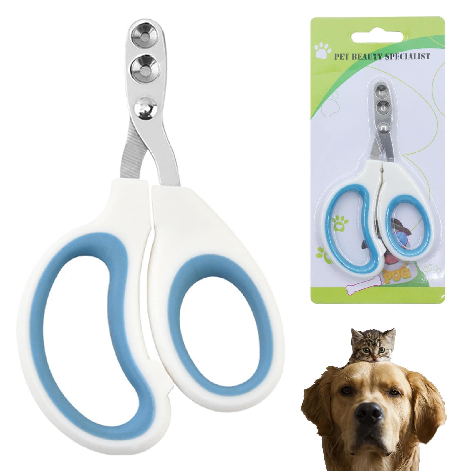 Stainless Steel Cat Paw Trimmers - Pet Nail Clipper, Small Animals Claw Scissors for Cats, Rabbits, Birds