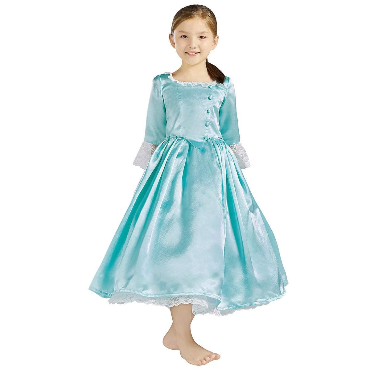 Yejue Royal Colonial Girl Child Princess Costume Hamilton Show Cosplay Medieval Victorian Stage Dress