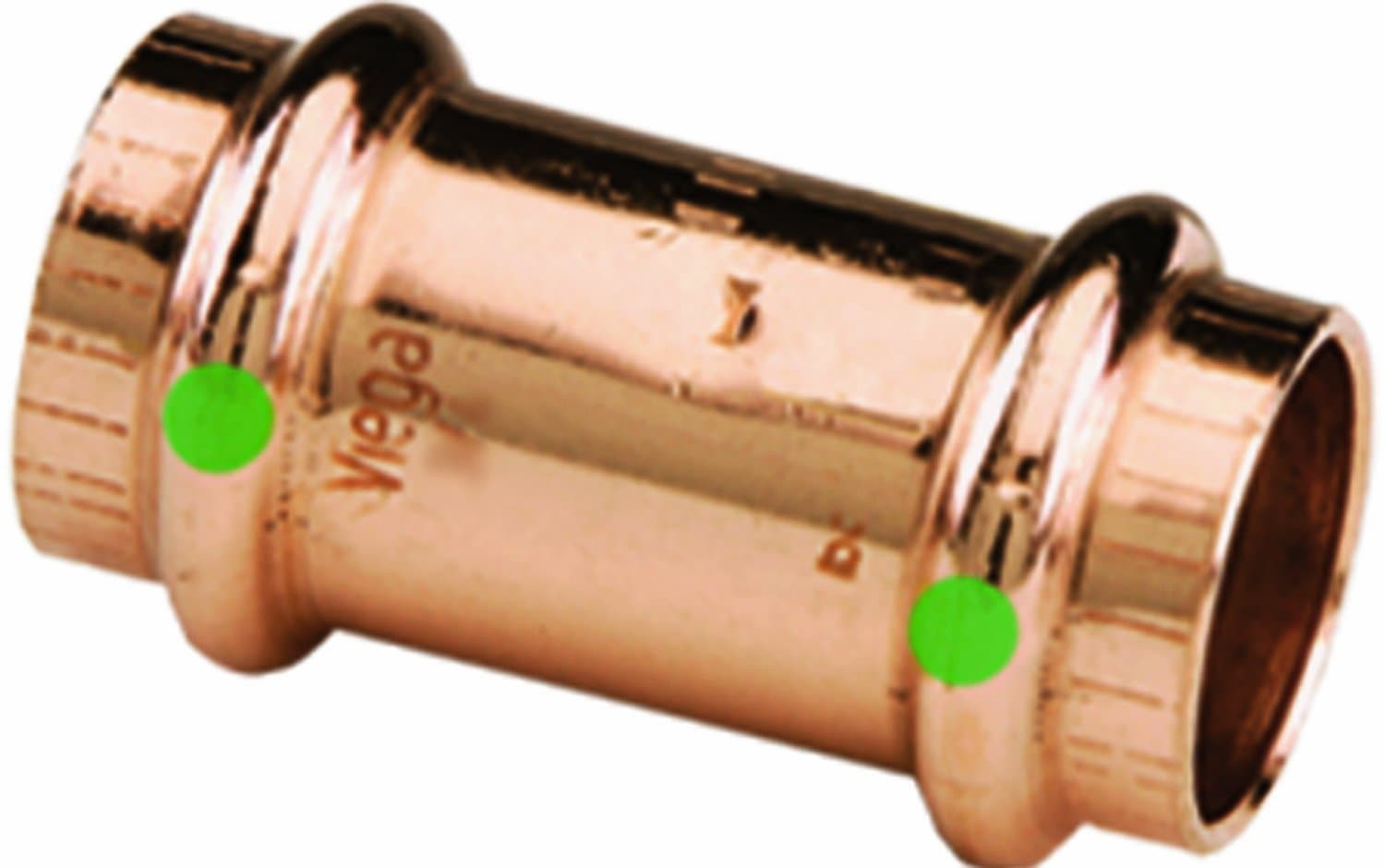 78052 ProPress Zero Lead Copper Coupling with Stop 3/4-Inch P x P, 10-Pack