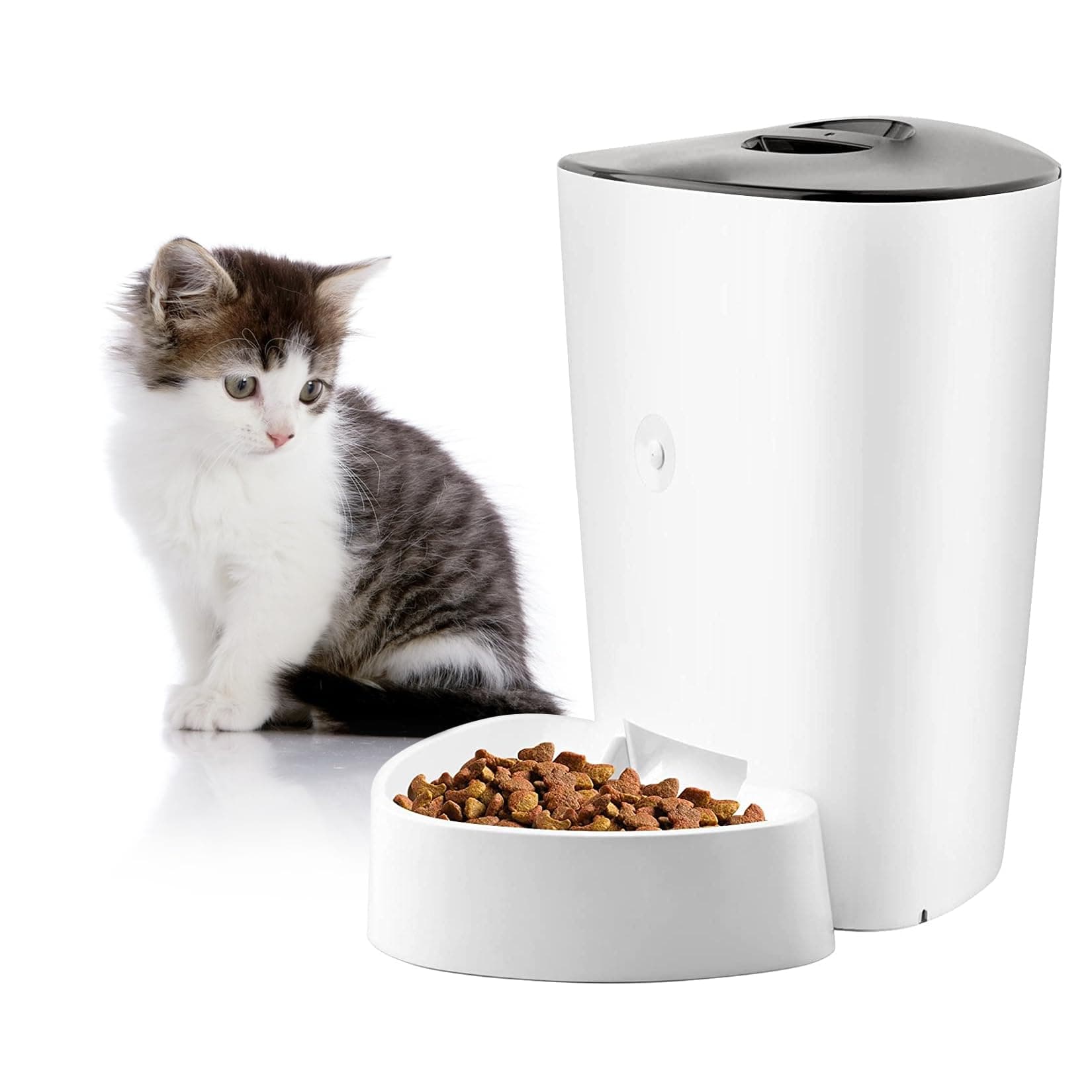 4L Automatic Cat Feeder with Timer, Pet Food Dispenser with Programmable Up to 15 Portion Control 6 Meals Daily