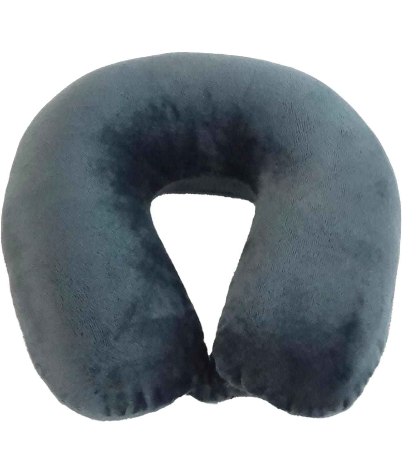 Adult Cozy Soft Microfiber Neck Pillow for Travel – Compact, Machine Washable - Perfect for Airplane, Car, or Home Use - Filled and Finished in The USA – Charcoal
