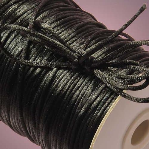 Black Rat Tail Cord, 2mm X 200Yd