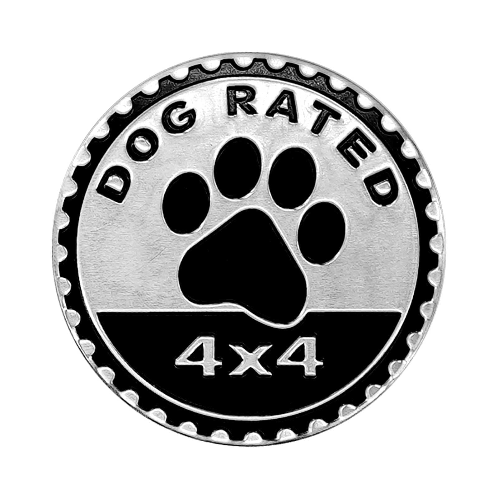 Car Emblem with Dog Badge, 4x4 Metal Car Badges, 3D Metal Car Badges, Emblems, Round Emblem Stickers, Compatible with Jeep Wrangler Vehicles, Trucks, SUV