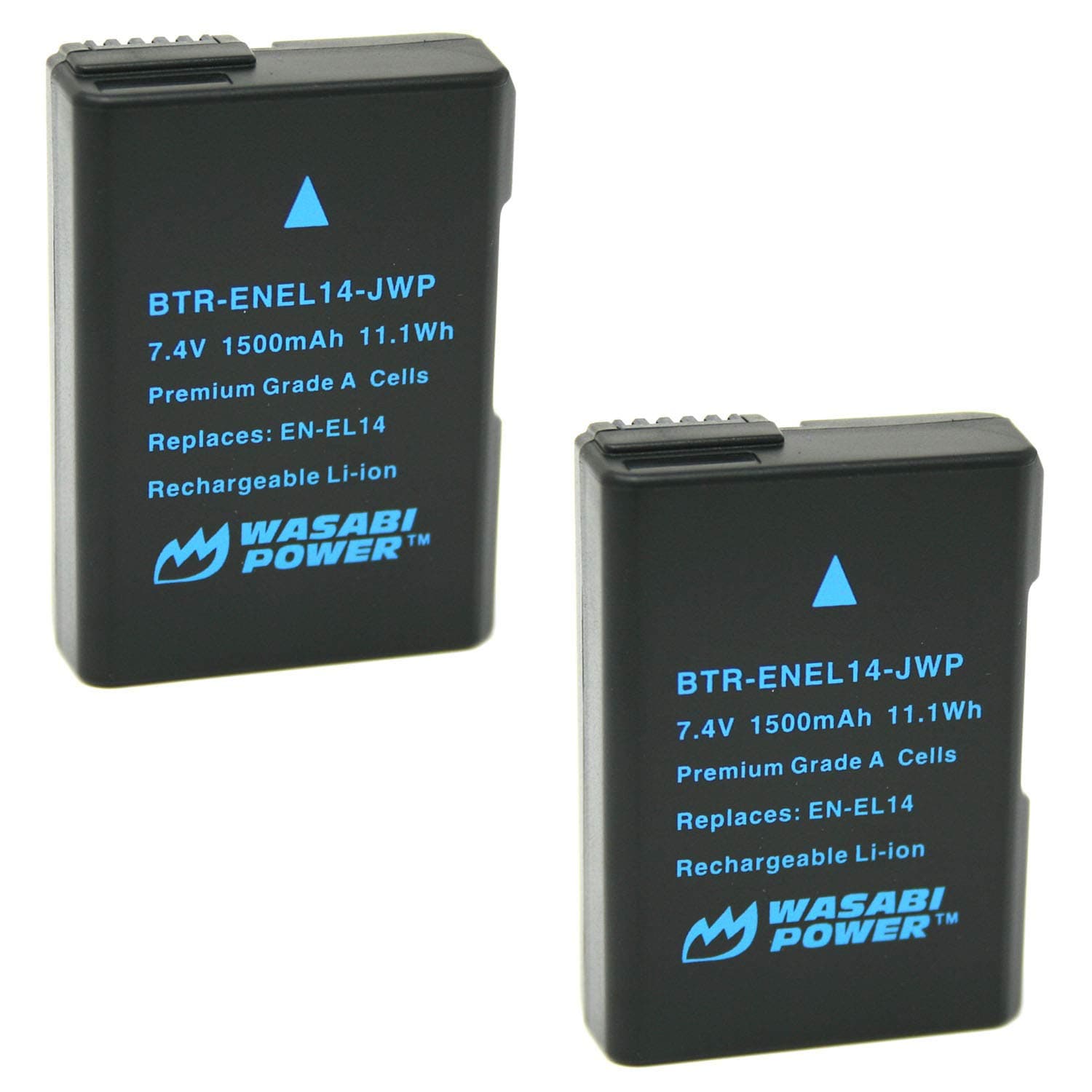 Battery (2-Pack) for Nikon EN-EL14, EN-EL14a and Nikon Coolpix P7000, P7100, P7700, P7800, D3100, D3200, D3300, D5100, D5200, D5300, Df