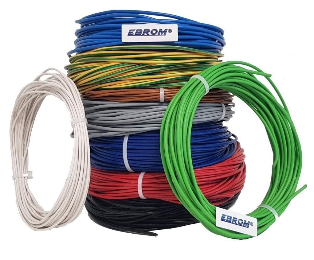 100 Meter Single Core Cable - Single Shot Flexible - PVC Wire - H07V-K 1,5 mm ² - Color: Dark Blue 100 M
