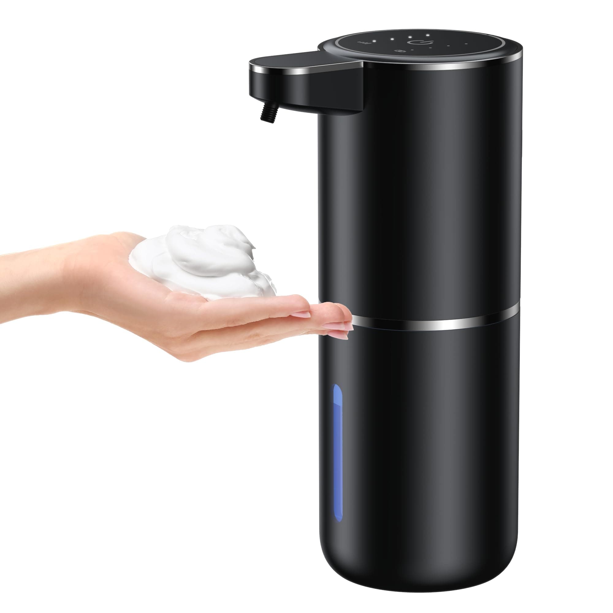 Automatic Foaming Soap Dispenser Foaming Hand Sanitizer Touchless 1200mAh Soap Dispenser Rechargeable with Sensor for Bathroom Kitchen