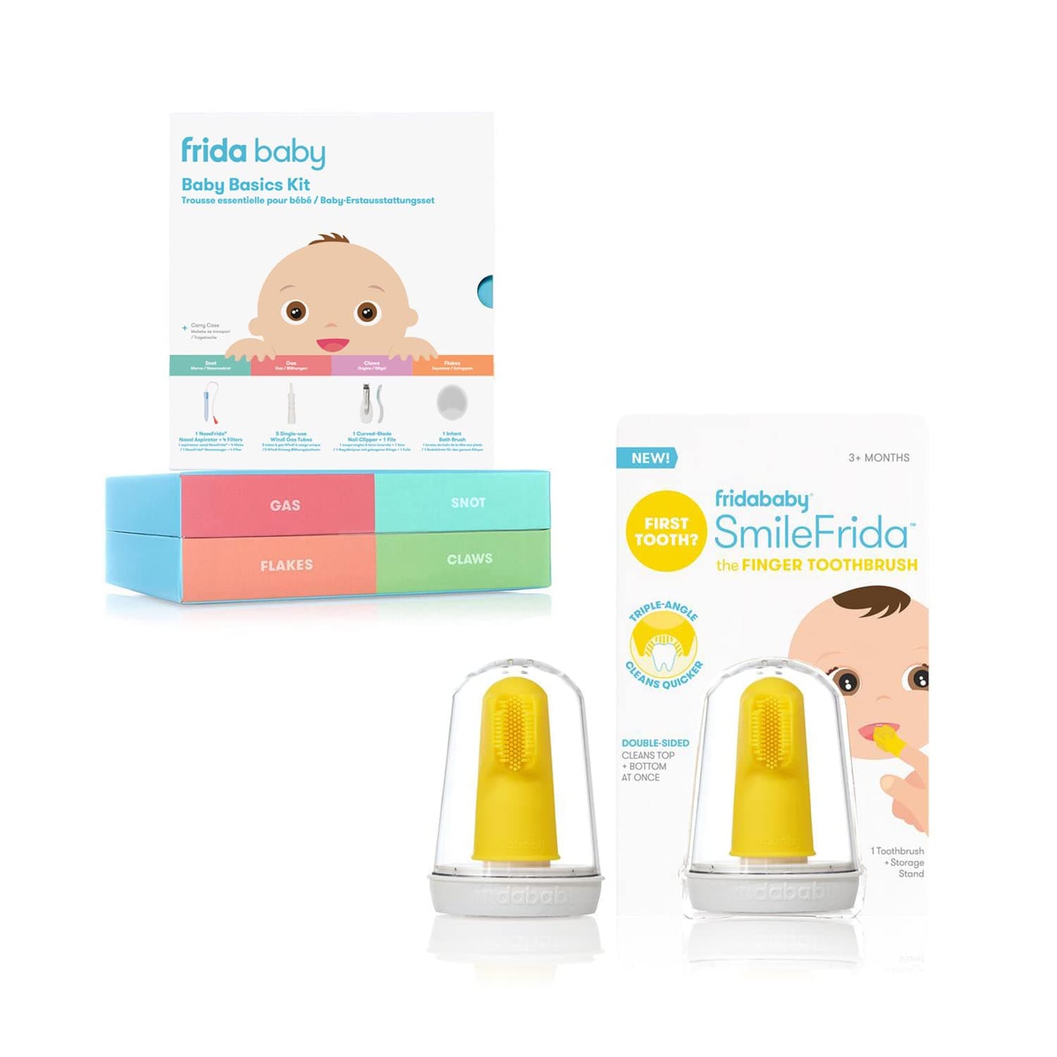 Baby Basics Kit |Includes NoseFrida, NailFrida, Windi, DermaFrida + Silicone Carry Case & SmileFrida The Finger Toothbrush