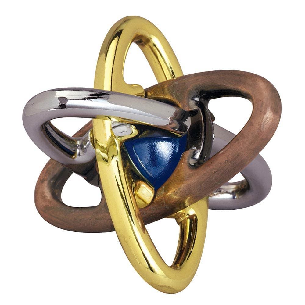 Metal Brain Teaser Puzzle - EZ Atom Disentanglement Puzzle, 3D Assembly Puzzles for Adults