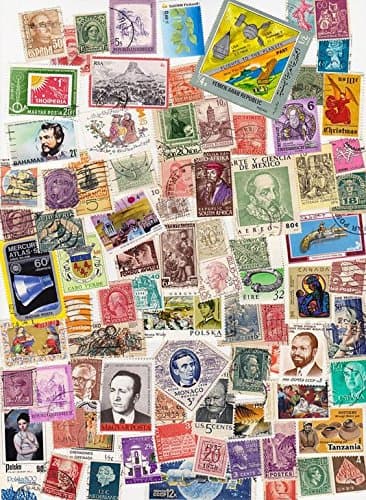 NOVELTY COLLECTIONS-2 in 1-500 World Stamps with album(capacity approximately 500 stamps)