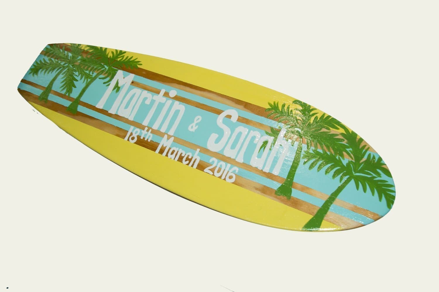 Beach Themed Wall Decor - 24 inch Decorative Surfboard Art - Beach Wedding Decor