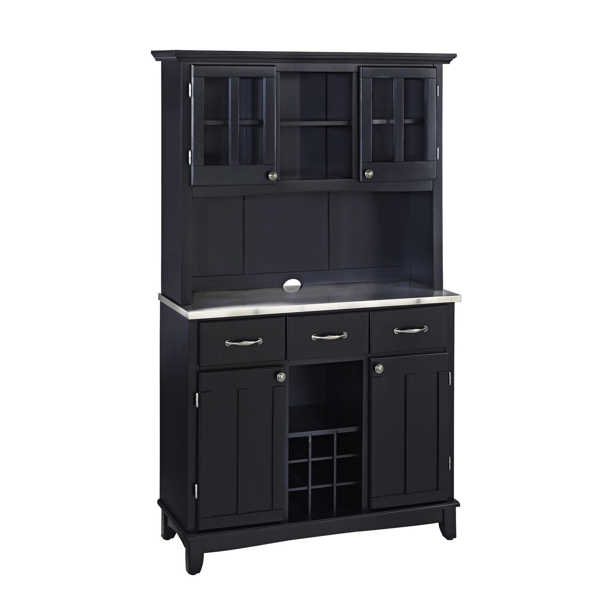 - Server sideboards-buffets-credenzas, Hutch, Black