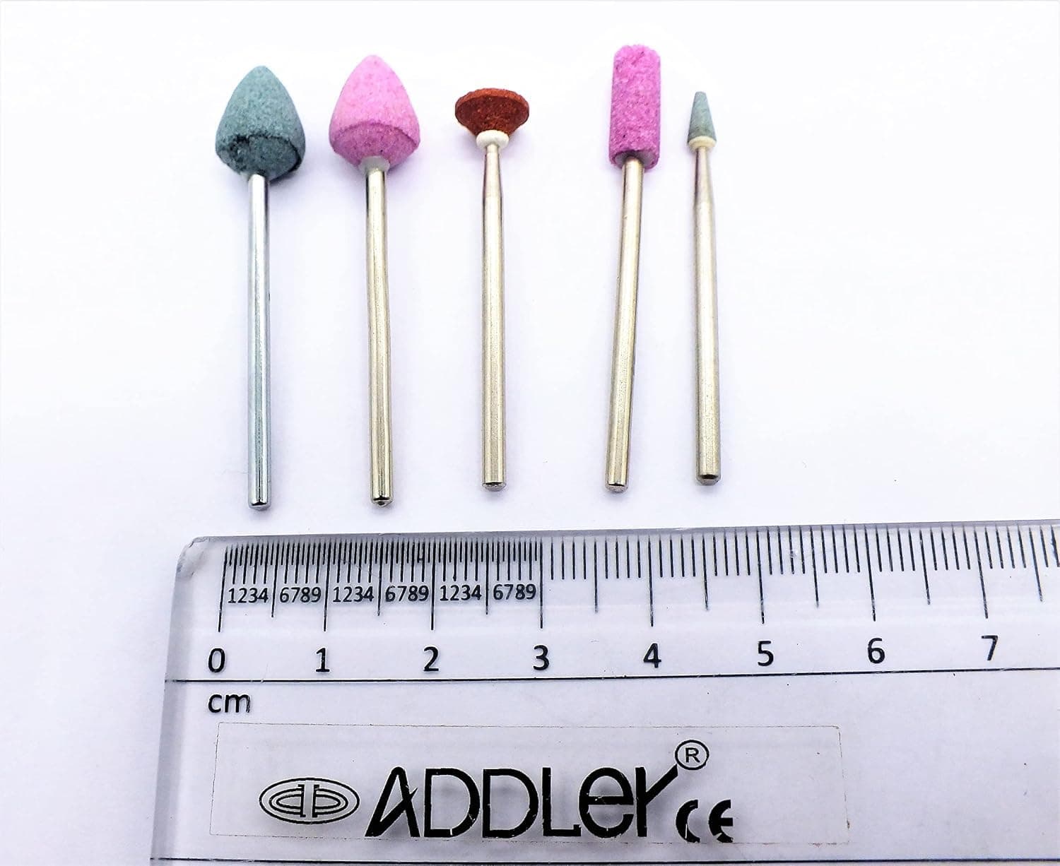 ADDLER Dental Stone Burs - Abrasive Mounted for Grinding, Acrylic Trimming (Set of 5).