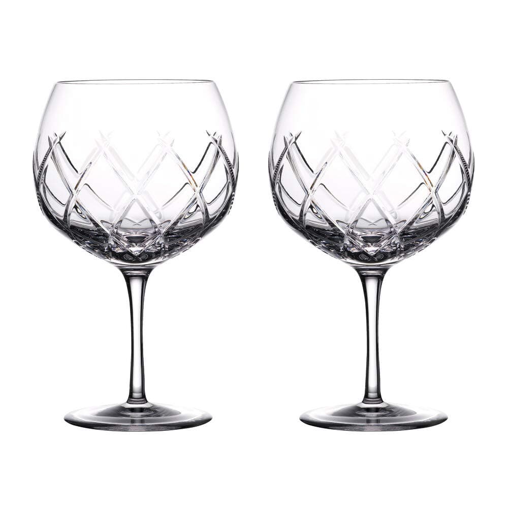 Gin Journeys Olann, Set of 2 Balloon Glass Pair, 18.6 oz, Clear