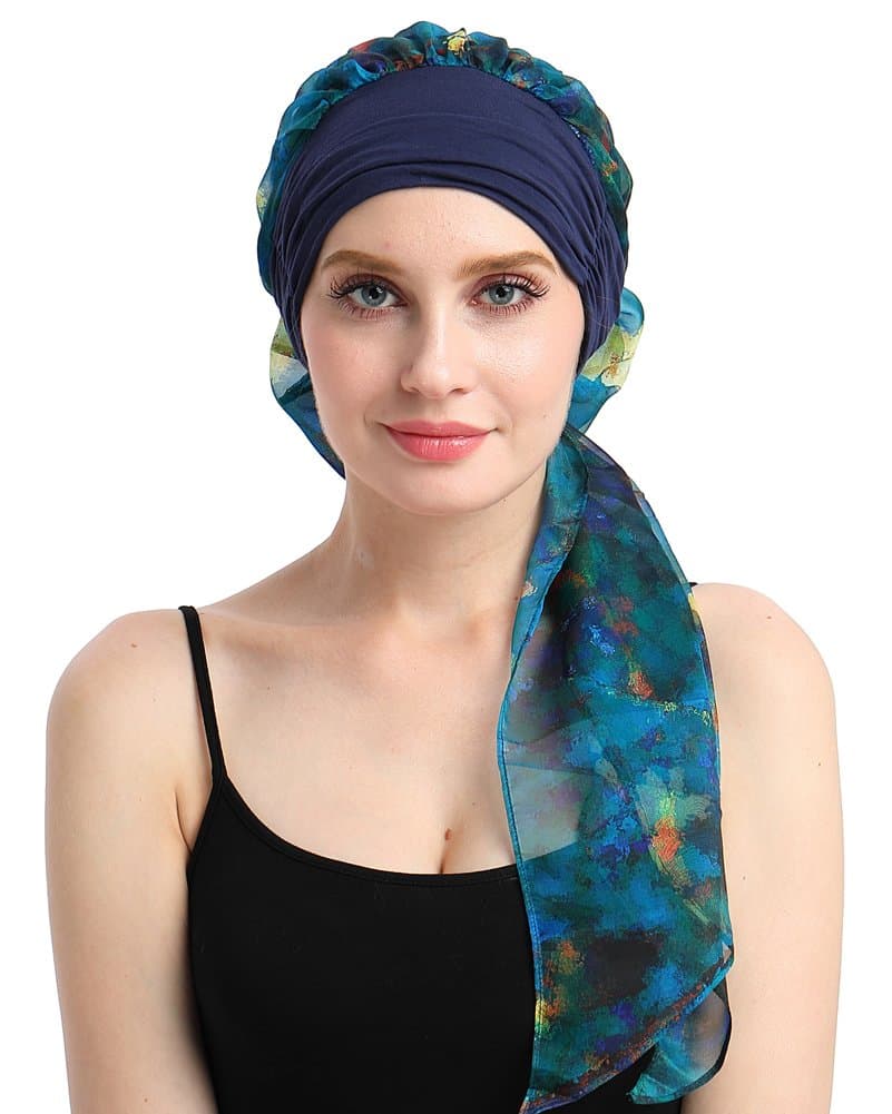 Chemo Headwear Turbans for Women Long Hair Head Scarf Headwraps Cancer Hats