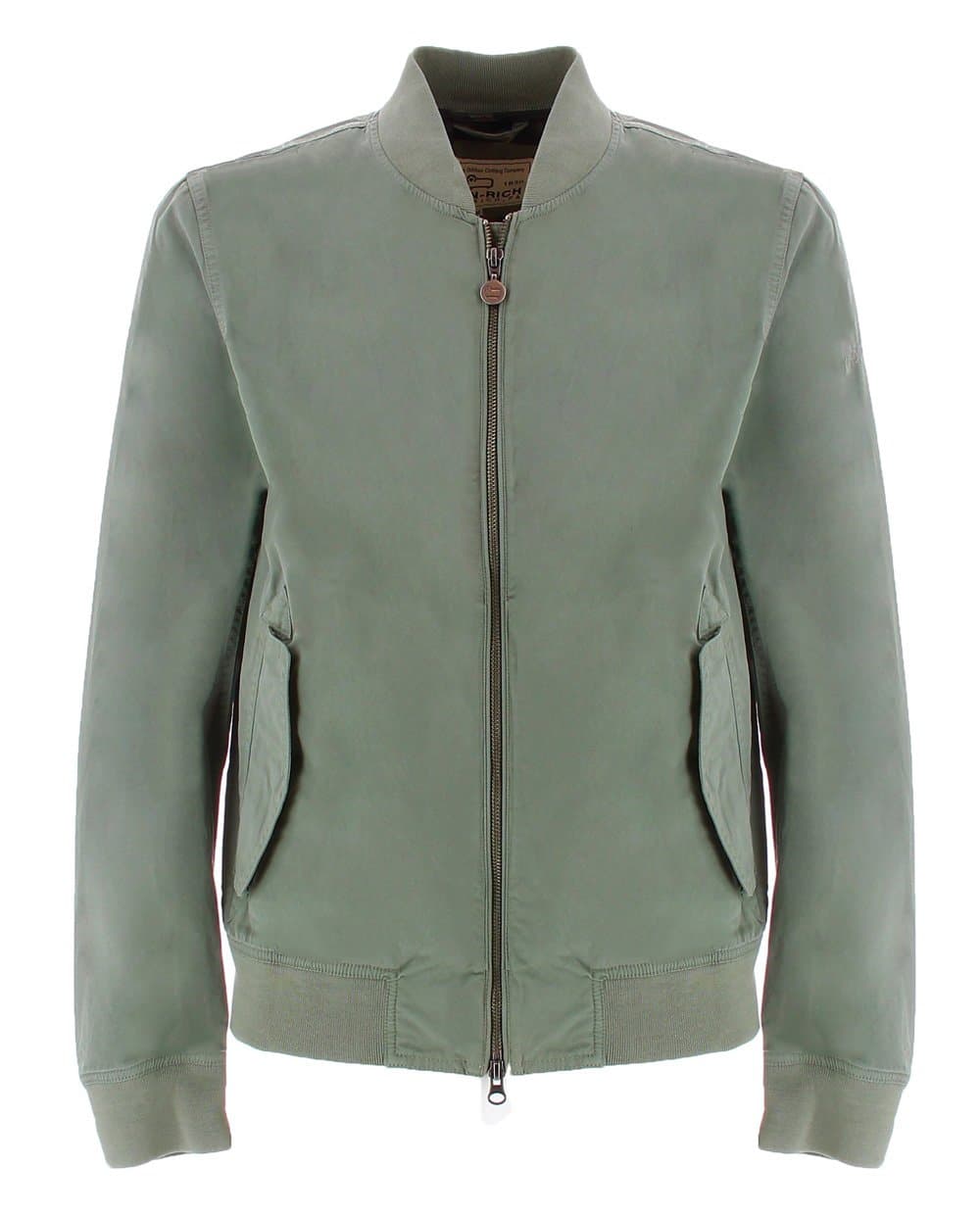 Woolrich Penn Rich COTTON TWILL BOMBERROSEMARY GREEN Bomber Man