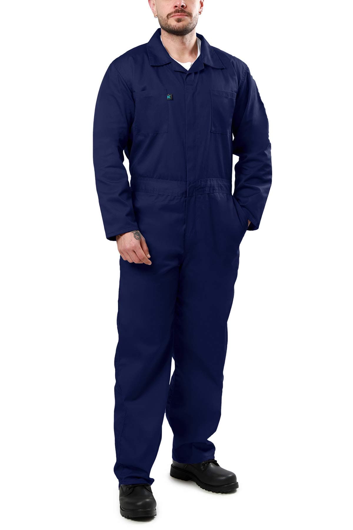 Coveralls for Men Long Sleeve Cotton Blend Work Jumpsuit
