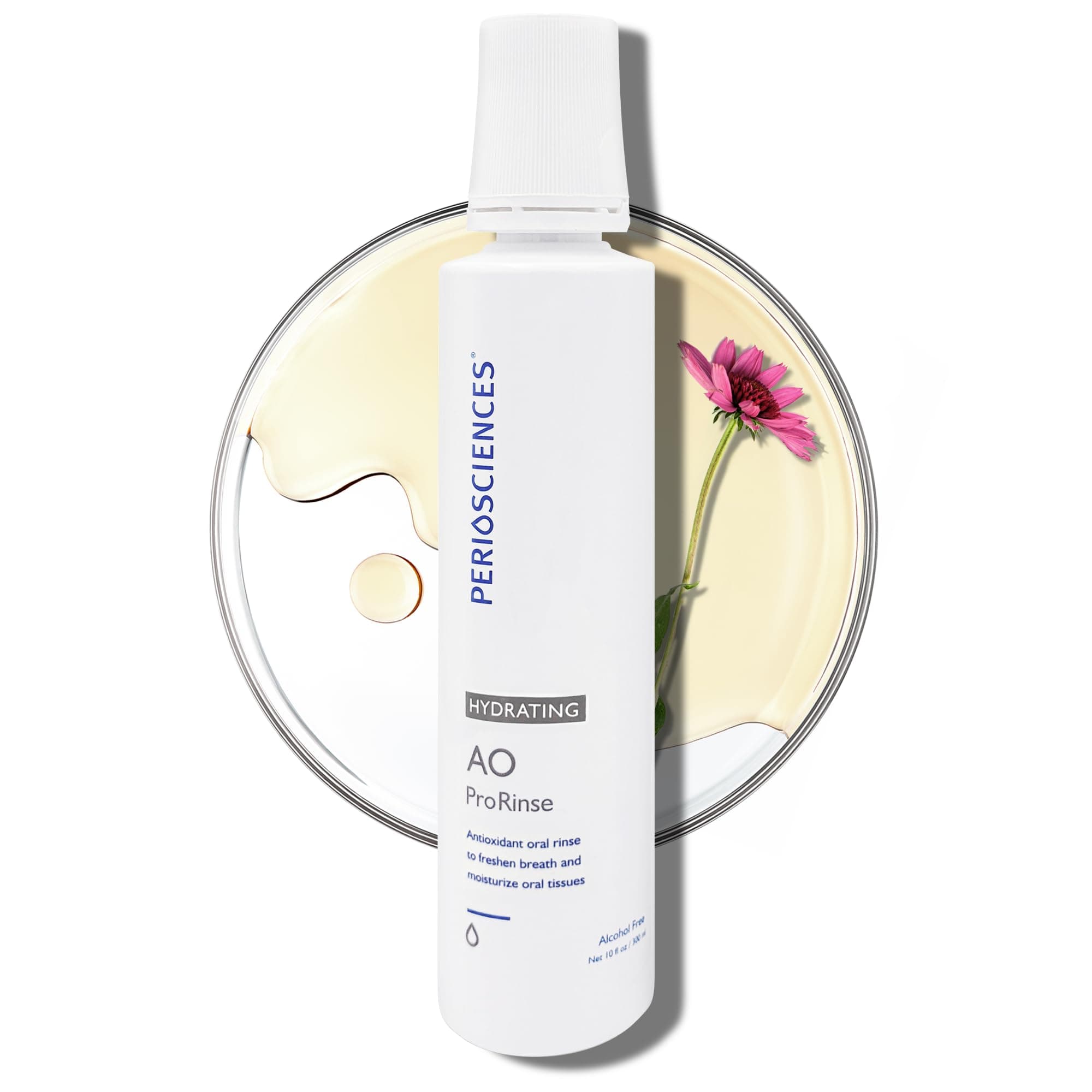 - PerioSciences AO ProRinse Hydrating Oral Rinse with Antioxidants – Moisturizing Mouth Rinse for Gum Health & Oral Care – Fluoride-Free Mouthwash for Dry Mouth Sensations (10 Fl Oz / 300ml)