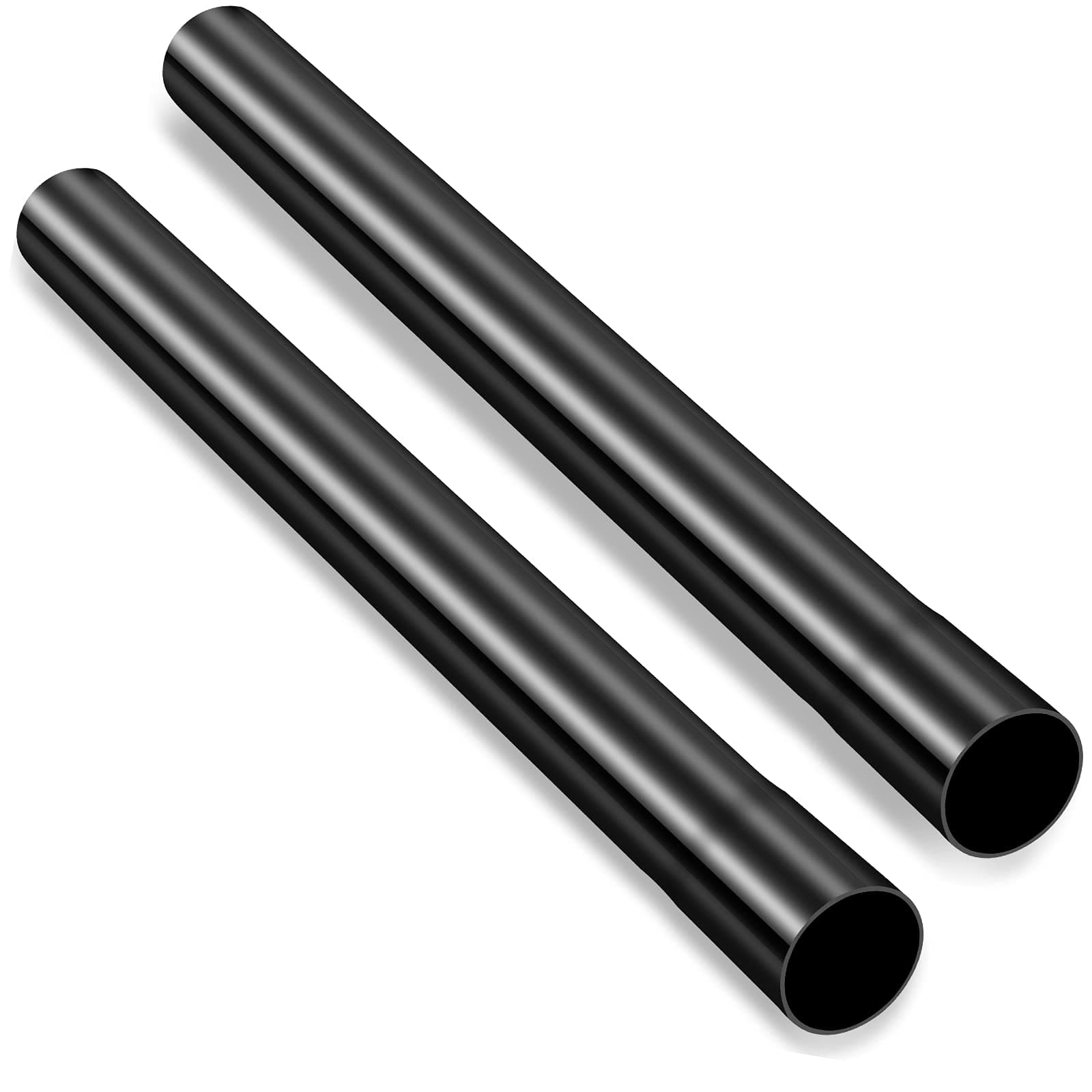 Honoson 2 Pcs 1.25 Inch Vacuum Extension Wand 32mm Black Vacuum Attachments Wand Cleaner Replacement Extension Tubes Accessories and Attachment Replacement Cleaner Pipe Tubes Extend to 14.6 Inch Long