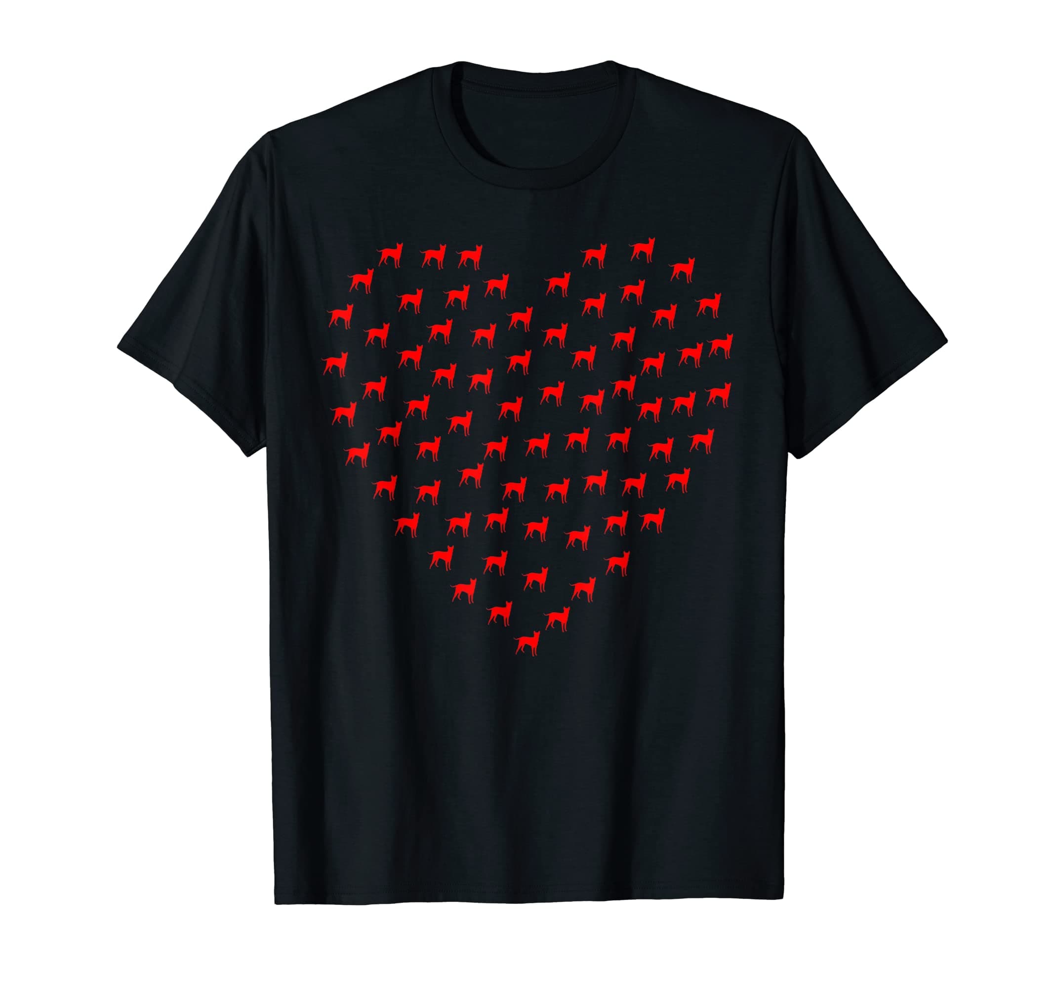 Blue Paul Terrier Owner Co.Red Blue Paul Terrier Valentines Day Dog Heart T-Shirt