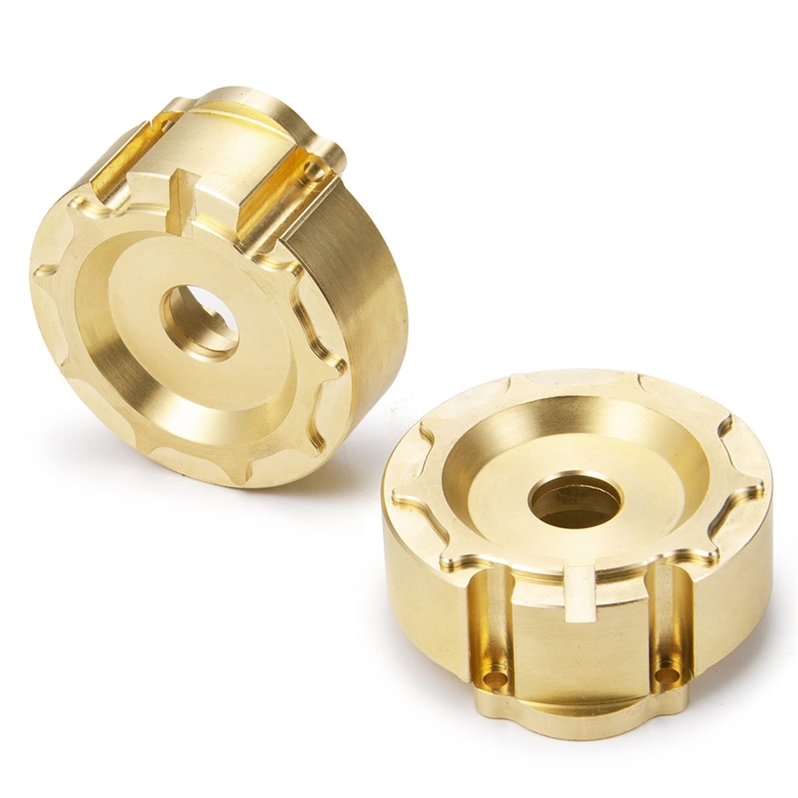 KUKEMIBrass Counterweight Balance Weight Portal Drive Housing Heavy Duty Wheel Hubs Weight Kit 1:10, for Traxxas, TRX4 Parts car balance counterweight(1Pair)