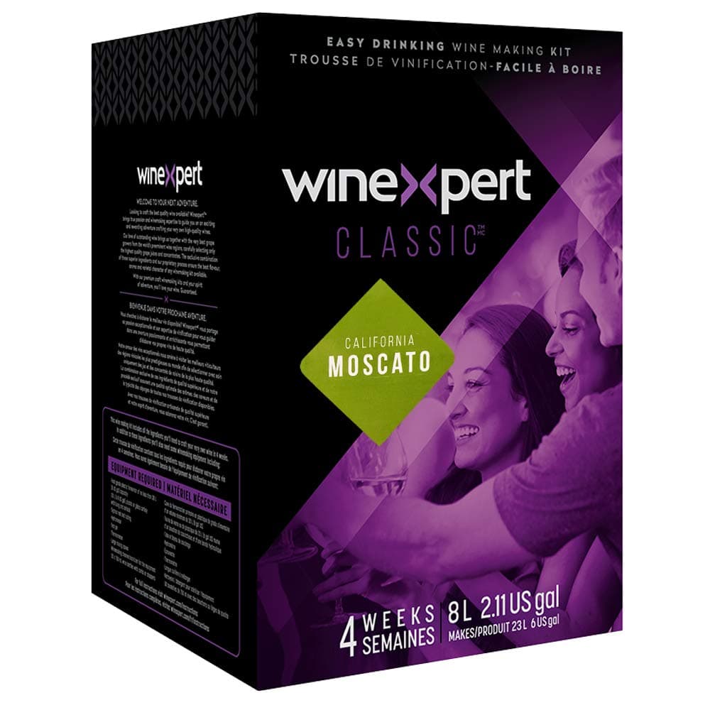 Midwest Homebrewing and Winemaking Supplies-HOZQ8-1597 Winexpert Classic California Moscato 8L Wine Ingredient Kit - Purple