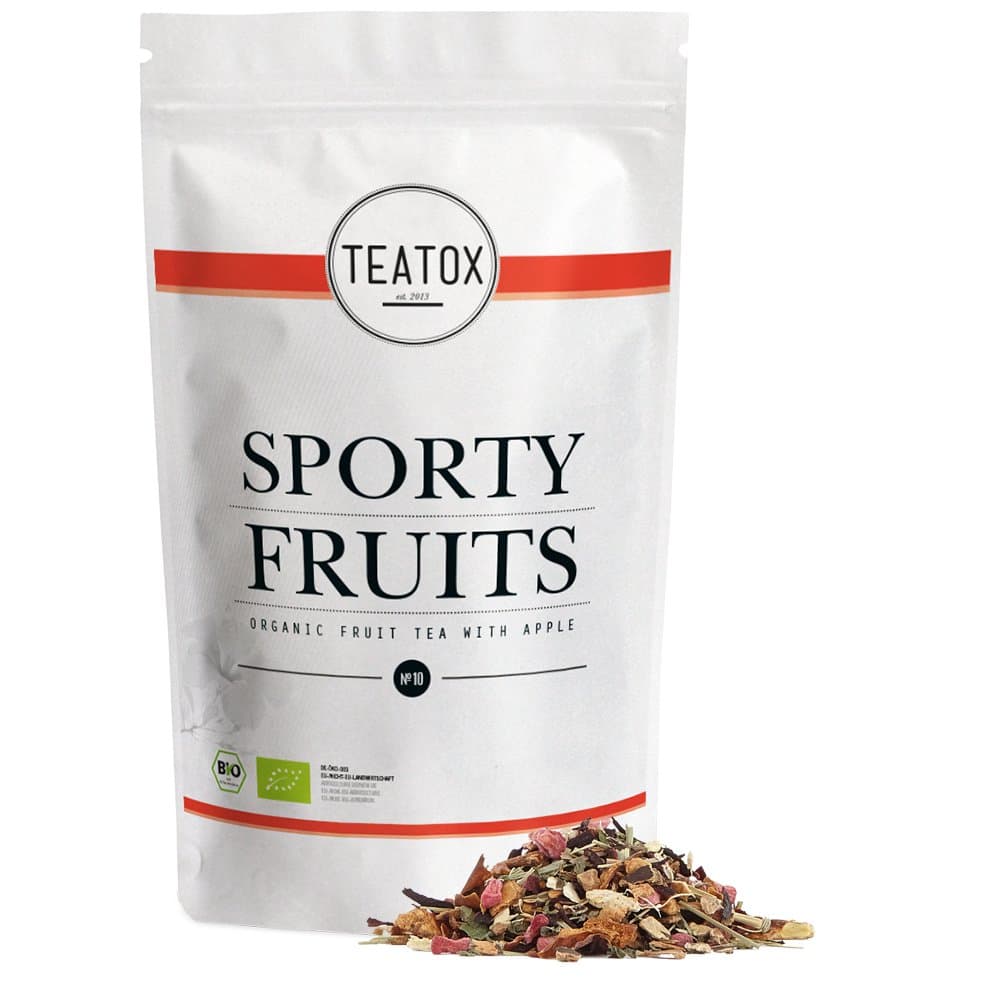 TEATOX Sporty Fruits, Organic Fruit Tea with Apple and Hibiscus, Refill