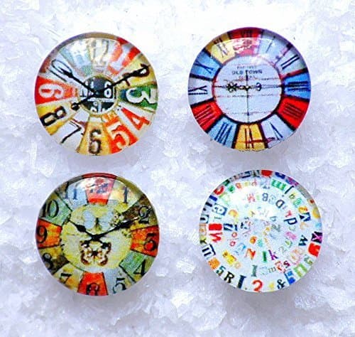 Ginger Noosa Snap Charm Vintage Clock Pattern Popper Chunk Charm Interchangeable Button Jewelry. Snap On. The Price is for one unit.