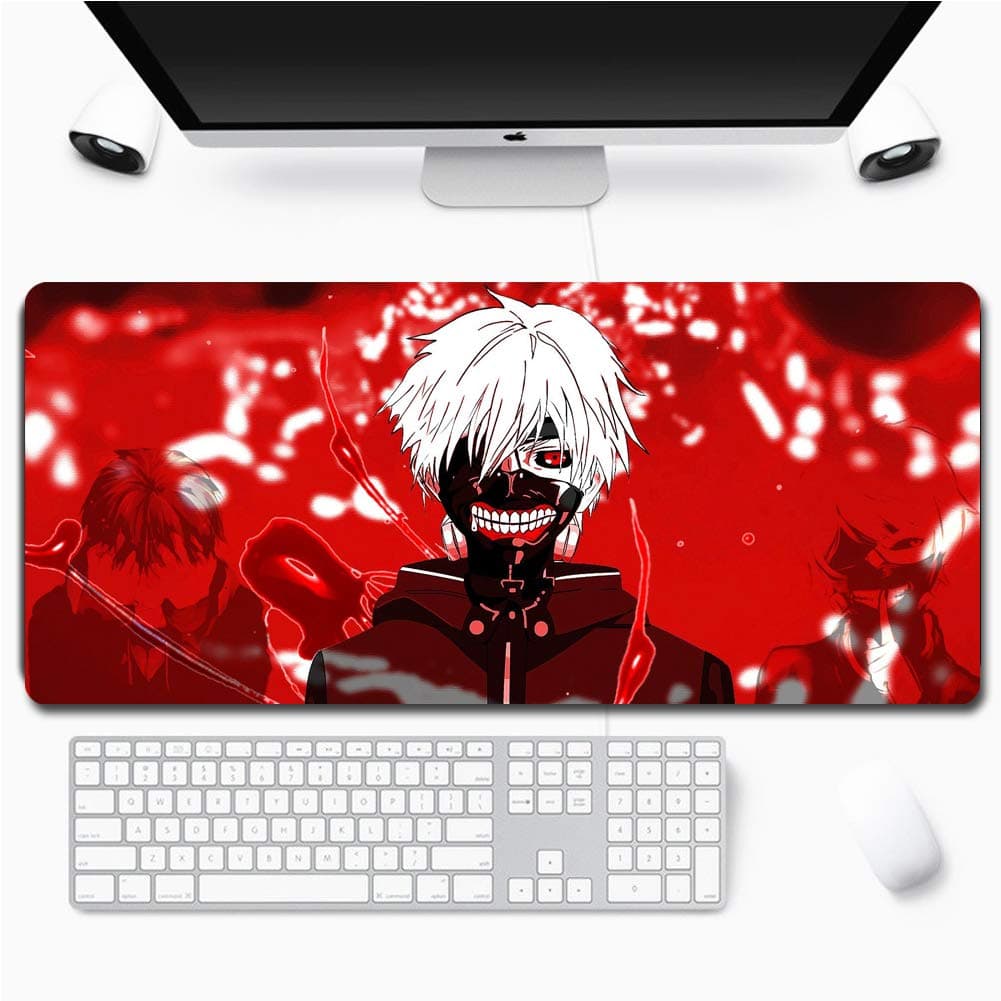 Tokyo Ghoul Gaming Mouse Pad Anime Mouse pad Tokyo Ghoul Large Mouse Pad XXL Gamer Big Mouse Mat Computer Desk Mat XXL Keyboard Pad (60 x 35cm)