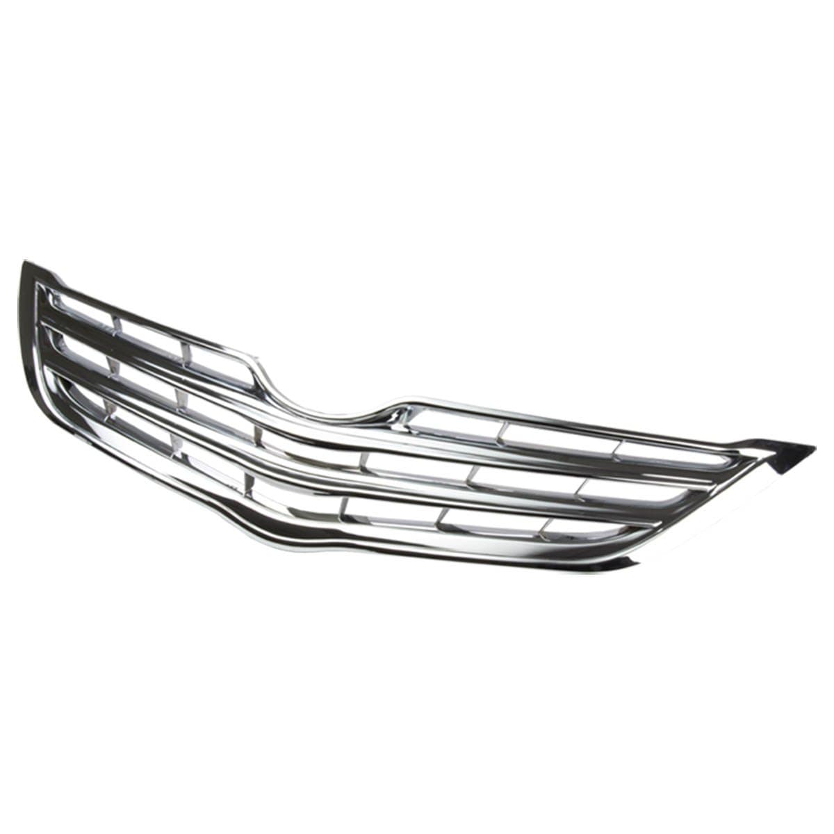 Compatible with Yaris/Vitz 4DR ABS Plastic Front Upper Grille (Chrome) - 2nd Gen XP90 Sedan