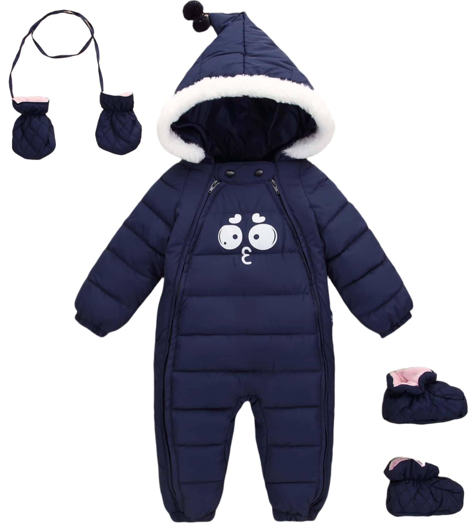 Baby Boy Snowsuit Infant Girl Winter Clothes Toddler Jumpsuit Coat Jacket Outfit Hoodied