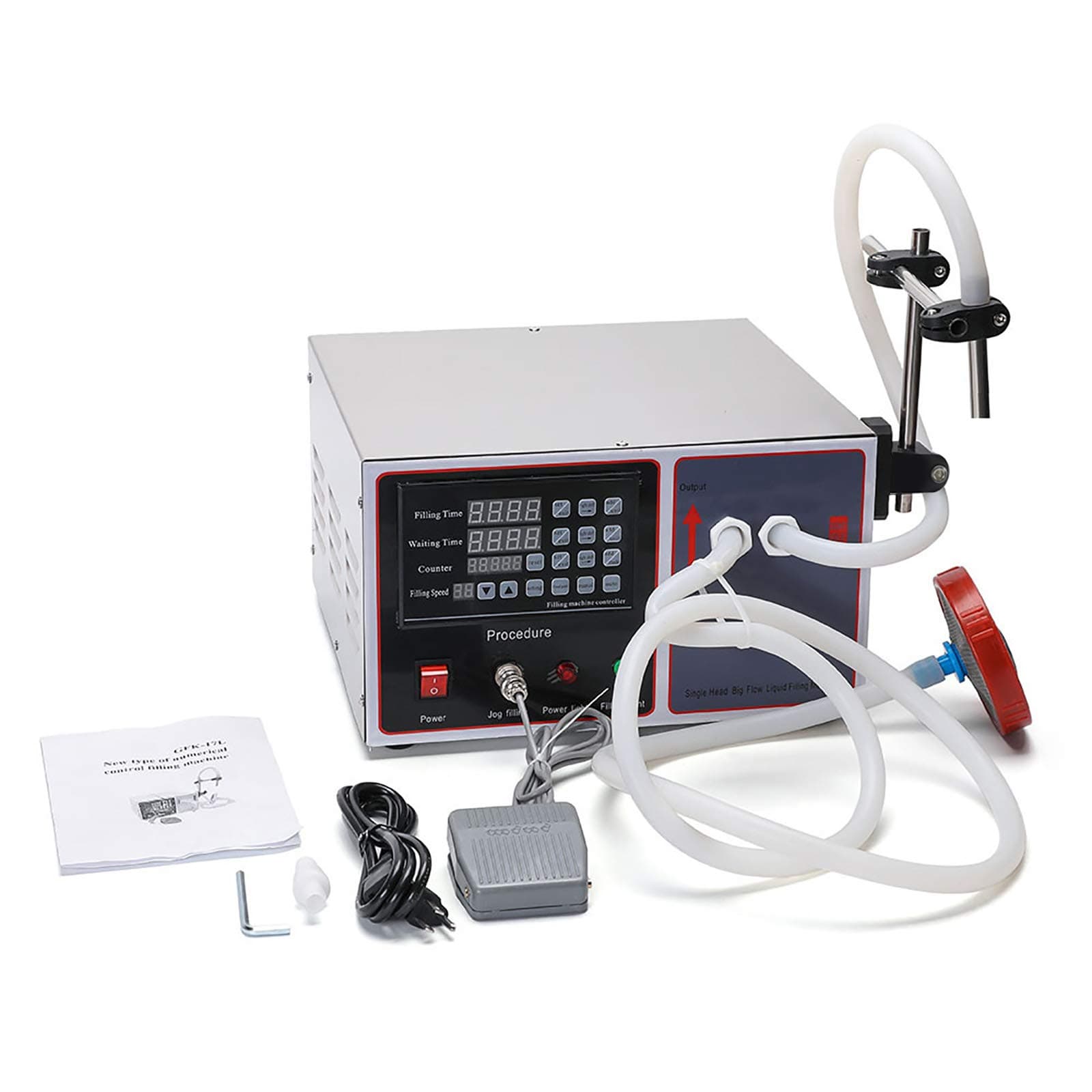 Liquid Filling Machine Automatic Digital Control Bottle Filler 20ml-17000ml(0.68oz-575oz) GFK-17L