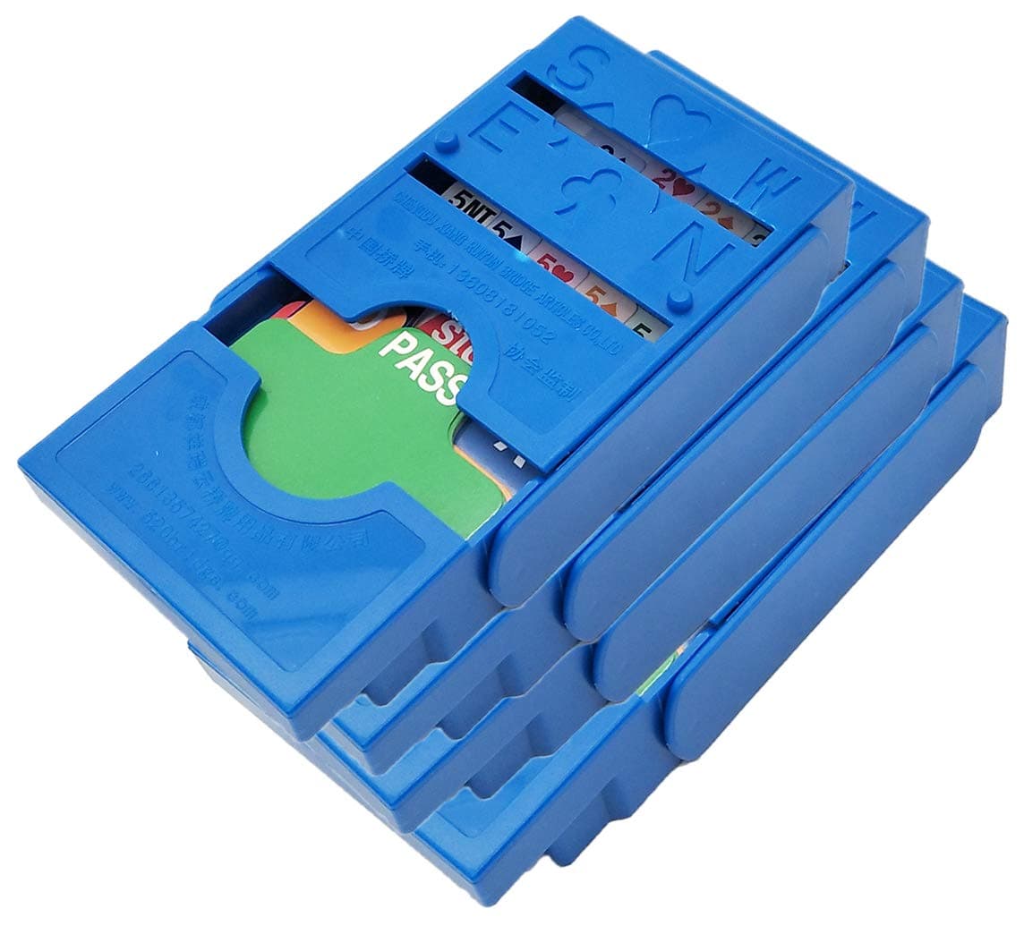 Set of 4 Classic Bidding Box Playing Card Vertical Bid Box Bridge Cards Bridge ABS Bid Box