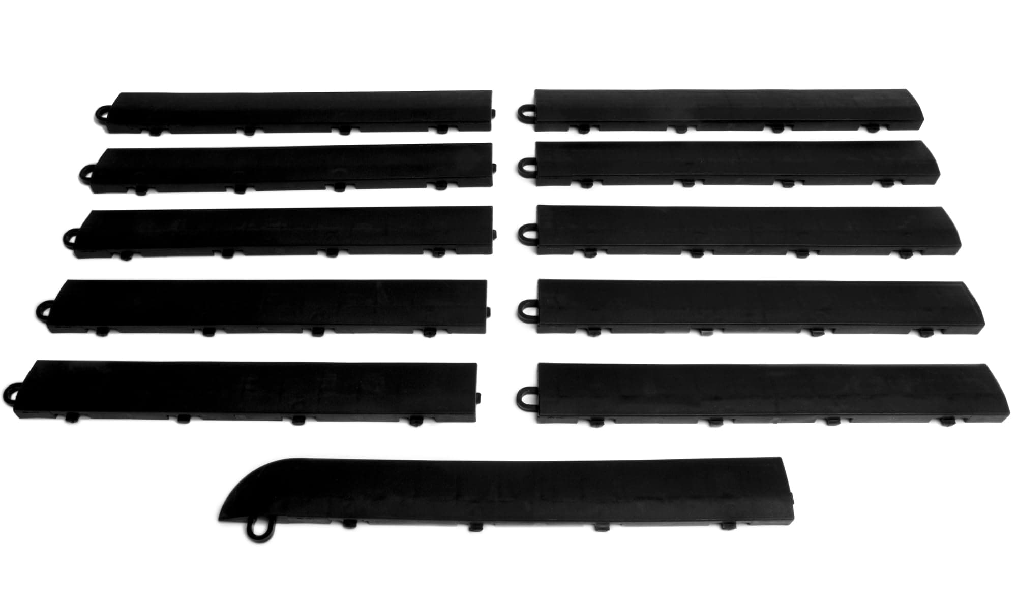 Big Floors Transition Edge Kit, Durable Interlocking Modular Garage Floor Edging, Compatible with RaceDeck, GarageTrac and GarageDeck Products