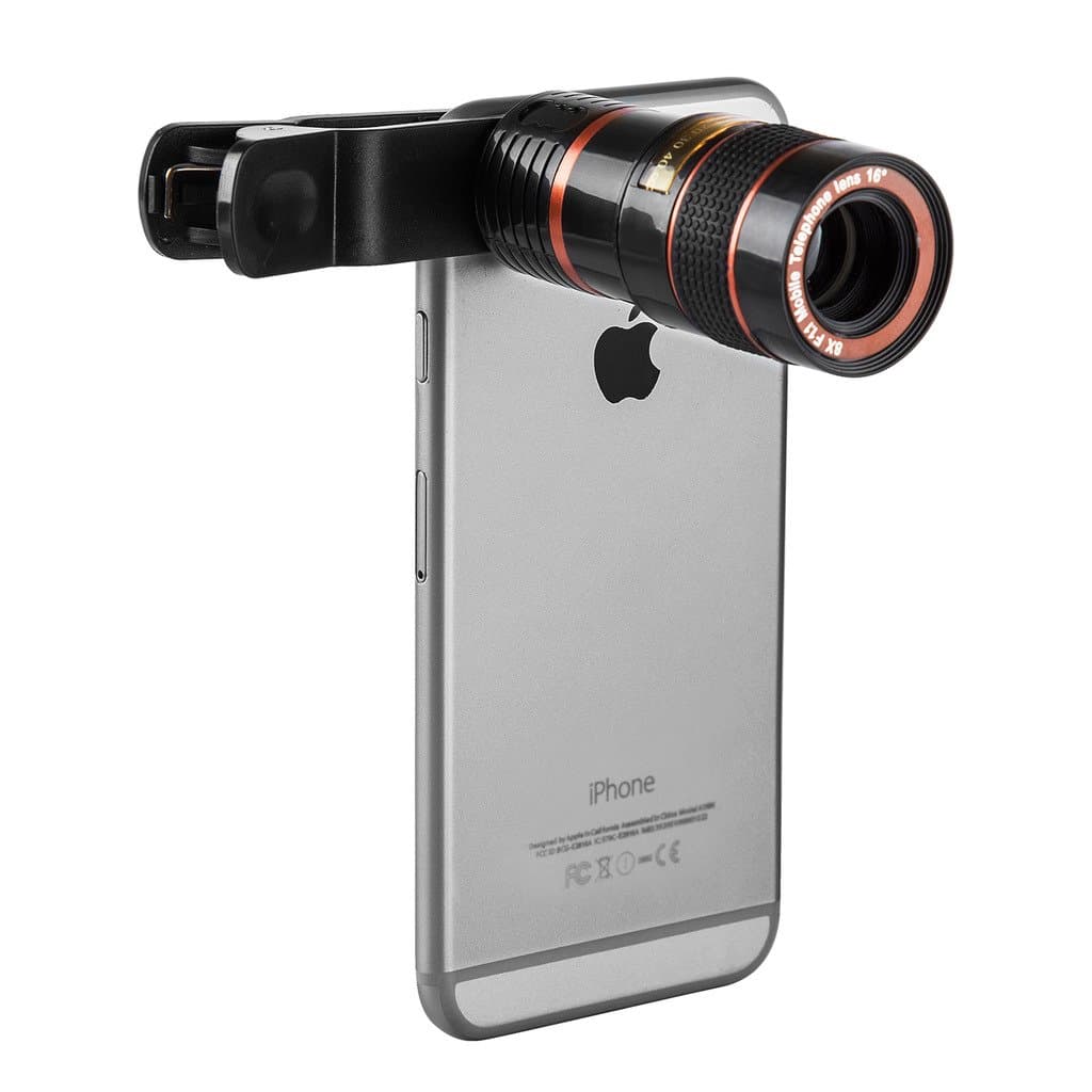 Antfees 8X Optical Zoom Telescope Camera Lens with Universal Clip for Mobile Phone(Black)