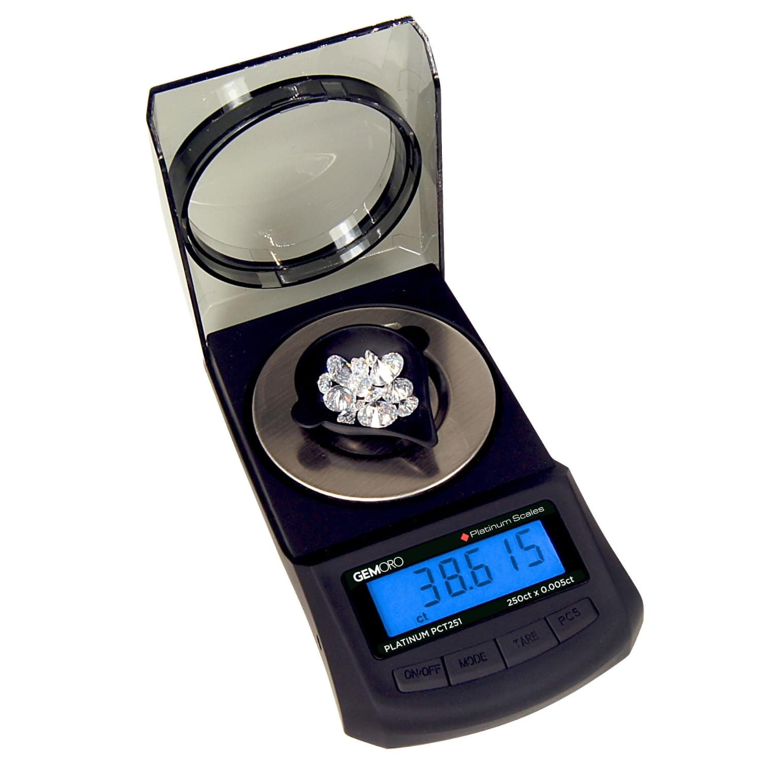 Platinum PCT251 | Durable Precise Jewelers Premium Class Carat Mini Scale | Digital Precision Tool with Expert Professional Reading & Accuracy 250ct x 0.005ct Readability (Black)