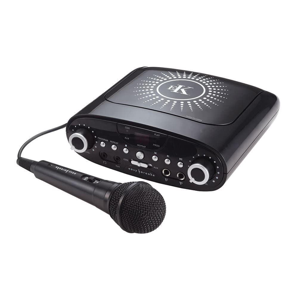 EASY KARAOKE EKG88BK Karaoke Machine with Free 60 Track CD - Black