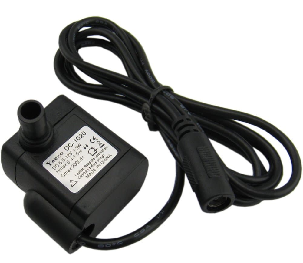 Yeeco Submersible Water Pump DC 5.5V-12V 3W 200L/M Brushless Fountain Water Pump with 4.9ft/1.5m Cord for Fountain Pond Fish Tank Aquarium