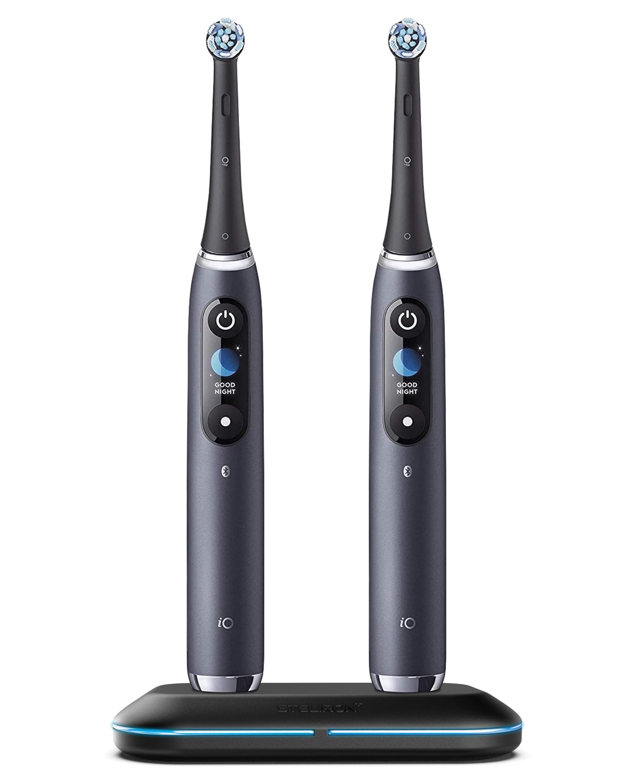 Dual Electric Toothbrush Charger for OralB iO Series 10/9 / 8/7 / 7G, Magnetic Charging Base with LED Indicator (Travel-friendly) USB Powered Replacement for Braun OralB iO Models