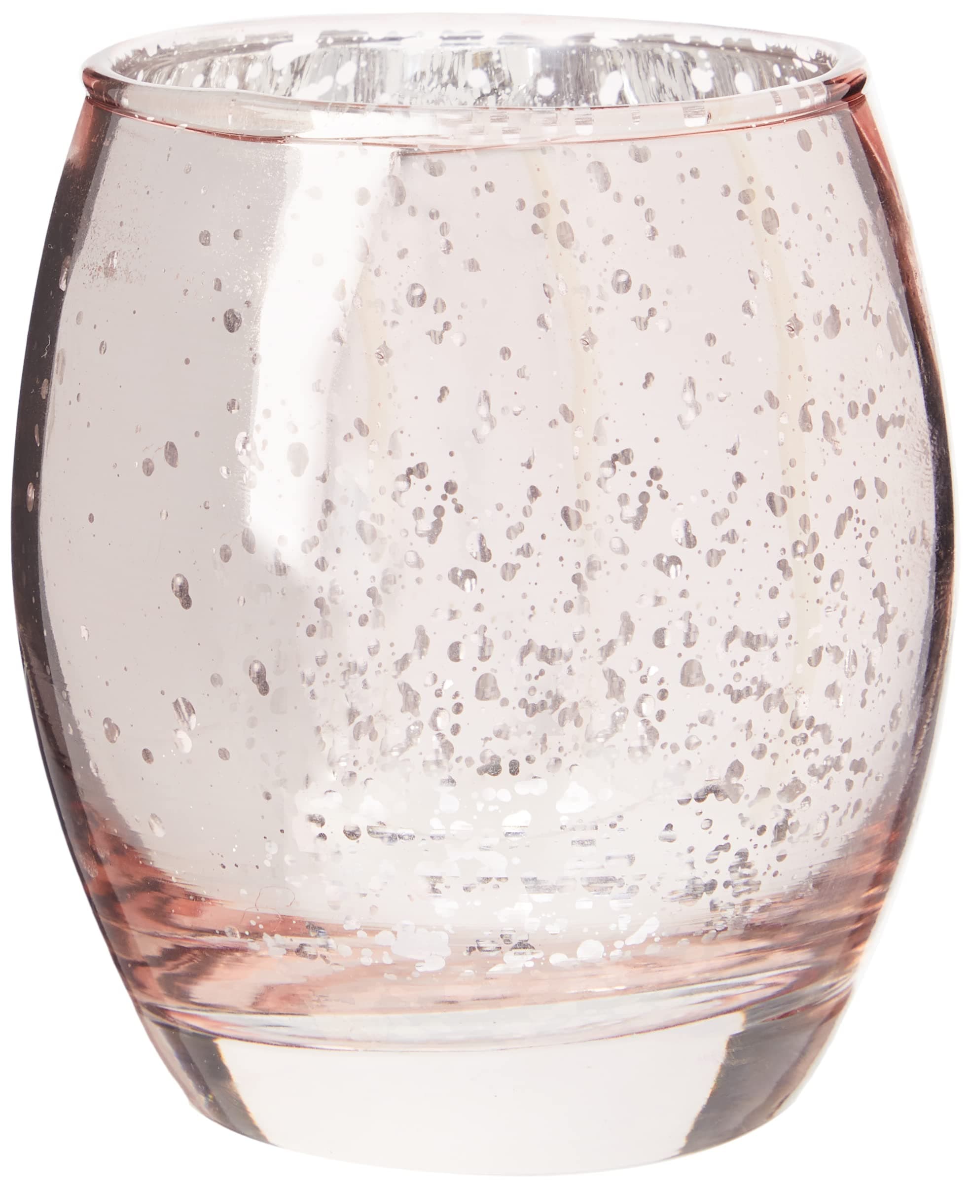 CLUB GREEN Glass Candle Holder, Rose Quartz, 75 x 90 mm