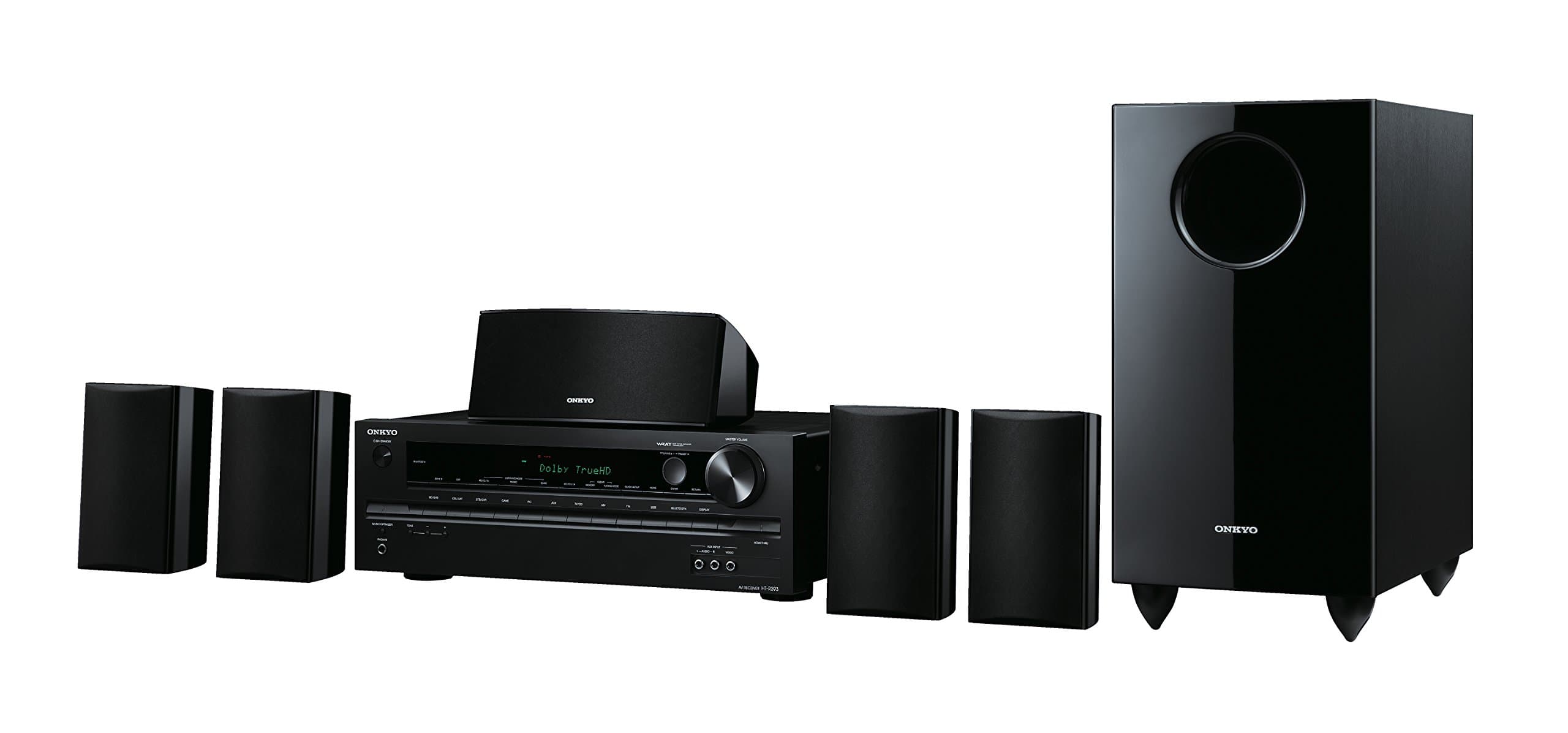 Onkyo HT-S3800(B) 5.1 Home Cinema System with AV Receiver and Speakers (Dolby TrueHD, 100 Watts/Channel, Multiroom, Bluetooth, Radio, Front USB/Audio in) Black