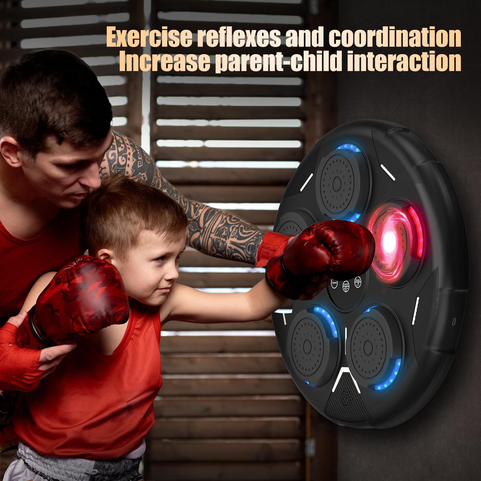 Music Boxing Machine, Smart Bluetooth Boxing Equipment, 9 Modes & 9 Speeds, Boxing Punching Bag with Gloves