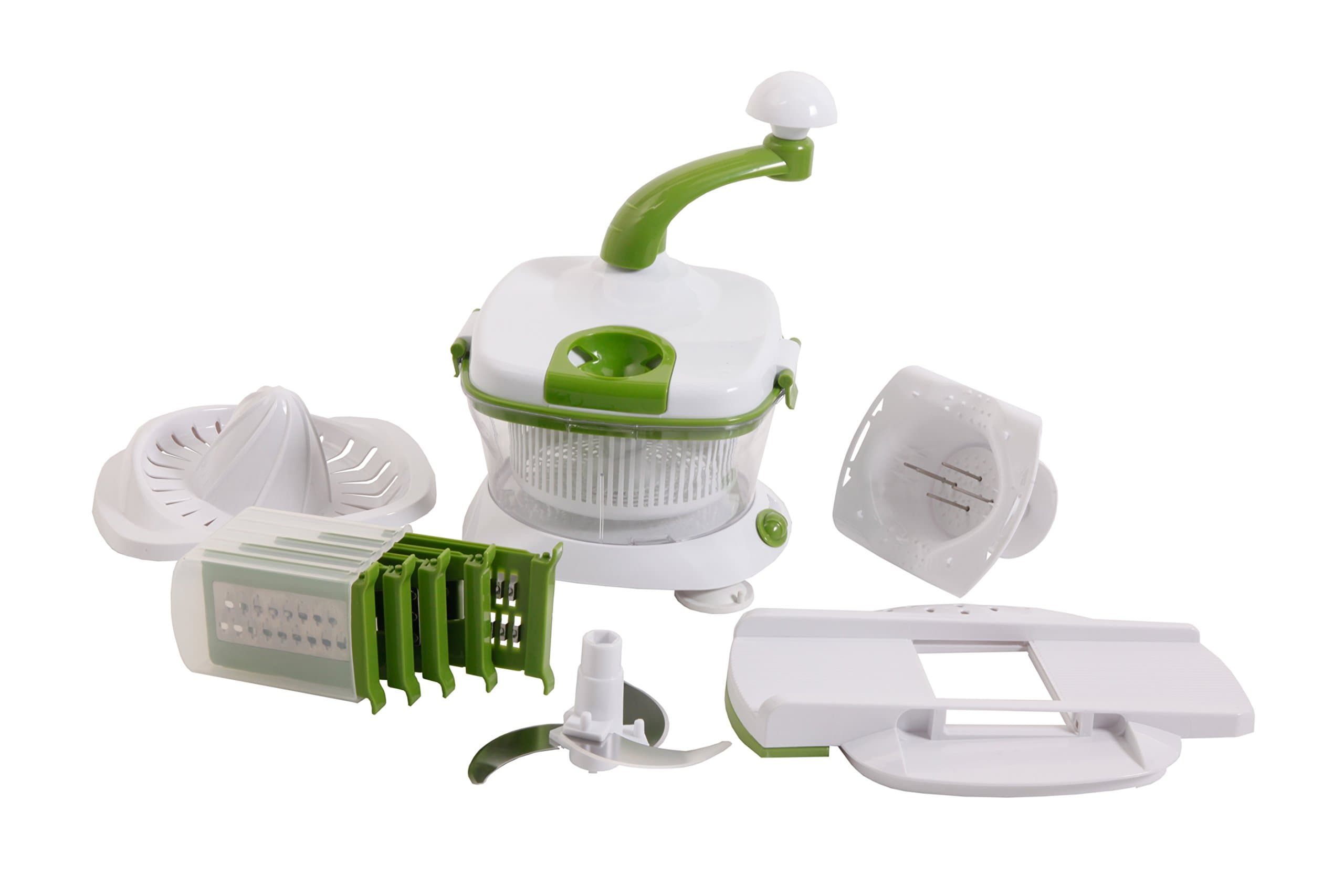 Simplemente Delicioso Sonora 16 Piece Food Processor, Green/White