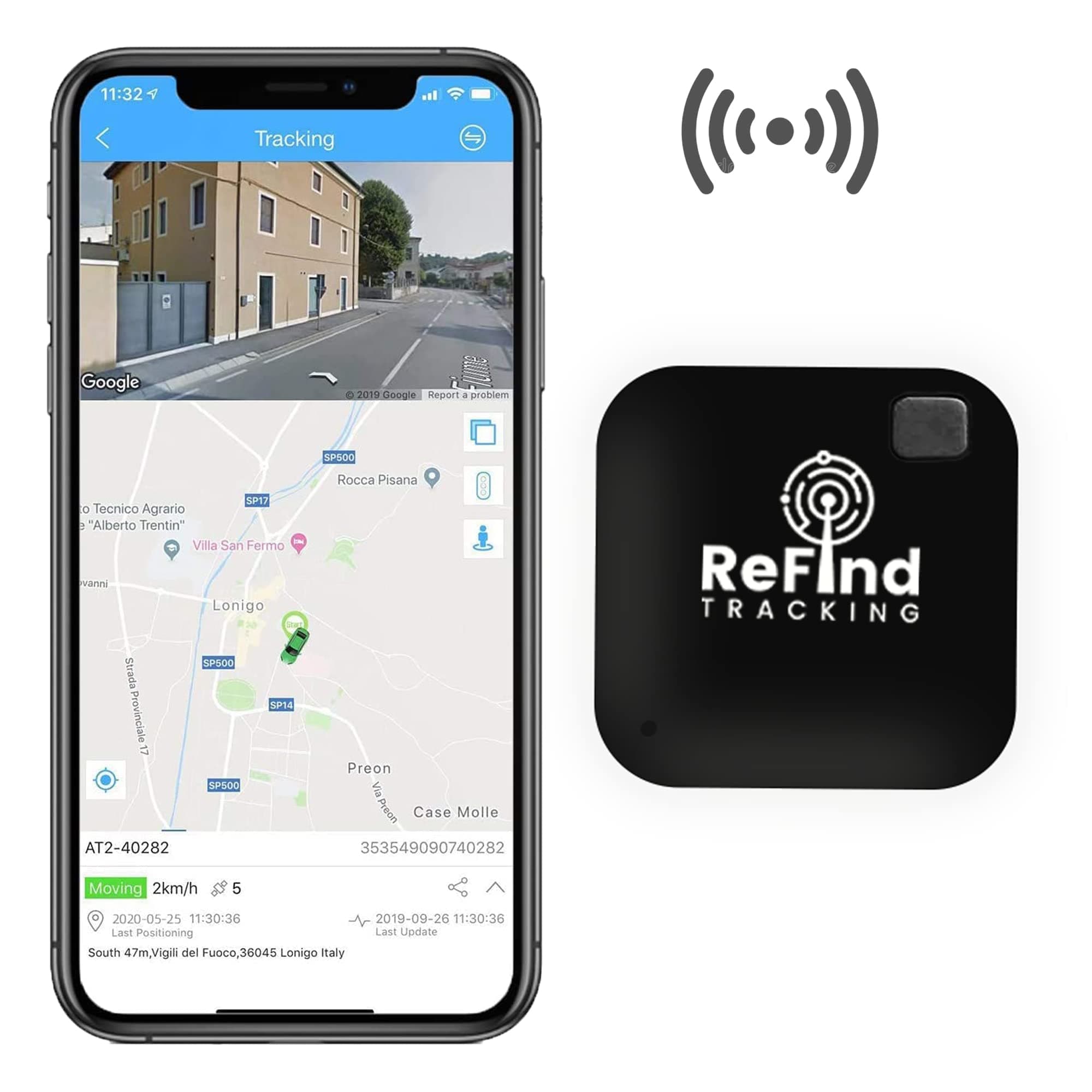 ReFind R1 Smart Tracker. Mini GPS Tag, Live Tracking on Free App Bluetooth 5.0. Key Finder, Tracker For Luggage, Item Finder, Dog & Cat Tracker. Compact AIR I TAG For iPhone, Android, Samsung (Black)