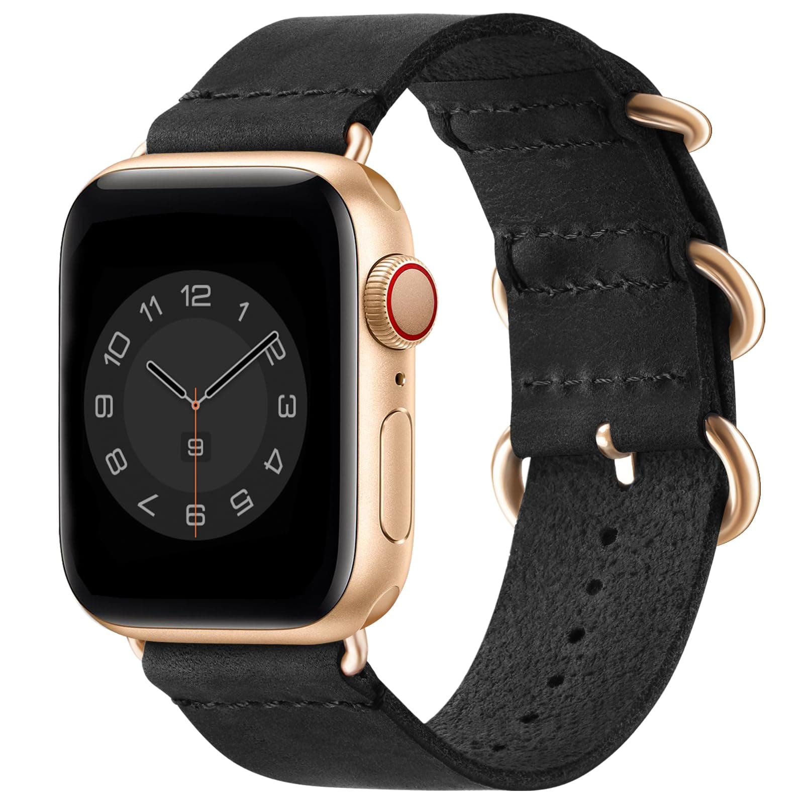 Vintage Leather Bands Compatible with Apple Watch Band 38mm 40mm 41mm 42mm 44mm 45mm 46mm 49mm, Genuine Leather Retro Strap Compatible for Men Women iWatch Ultra SE Series 11/10/9/8/7/6/5/4/3/2/1