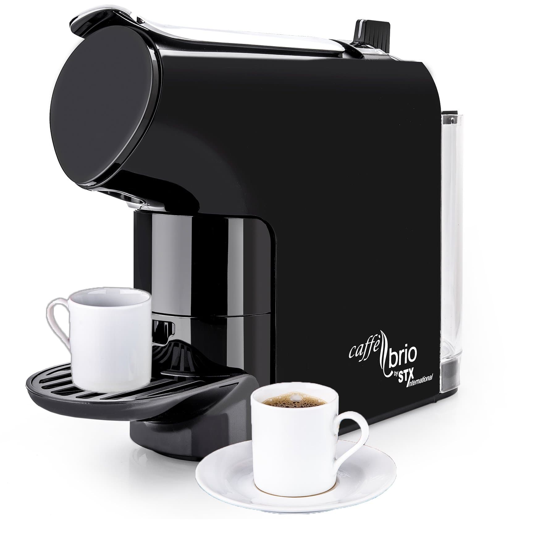 STX INTERNATIONAL Caffé Brio, OriginalLine Capsule Compatible Espresso Coffee Maker Machine, Model STX-6000-CB - VTC Dispensing, Auto-Eject Capsule Design, 30 second Brew & Eco-Energy Mode