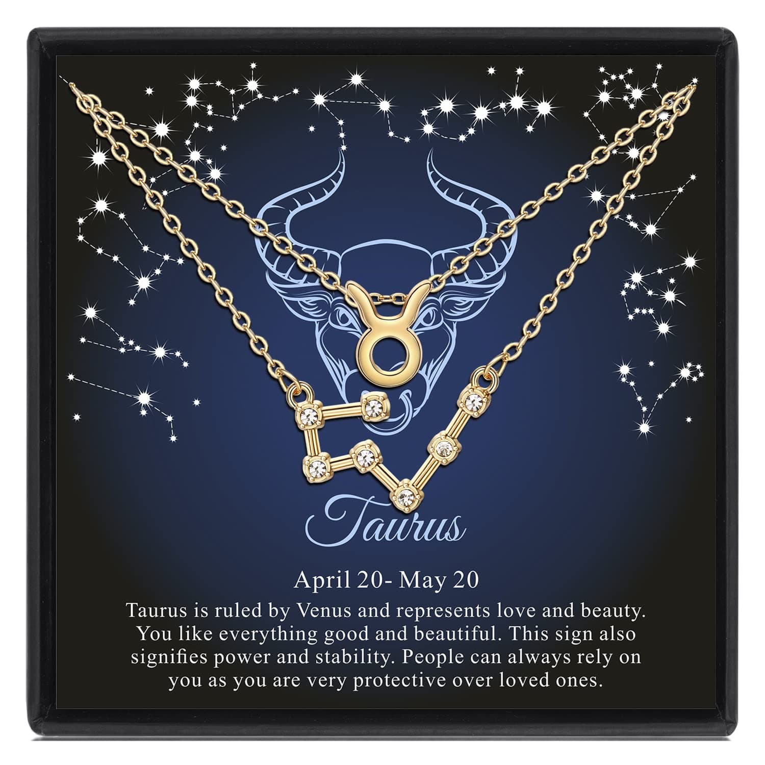 Zodiac Necklace Gold Constellation Necklace Astrology Gifts for Women Zodiac Sign Necklaces Cubic Zirconia Jewelry Birthday Horoscope Gifts