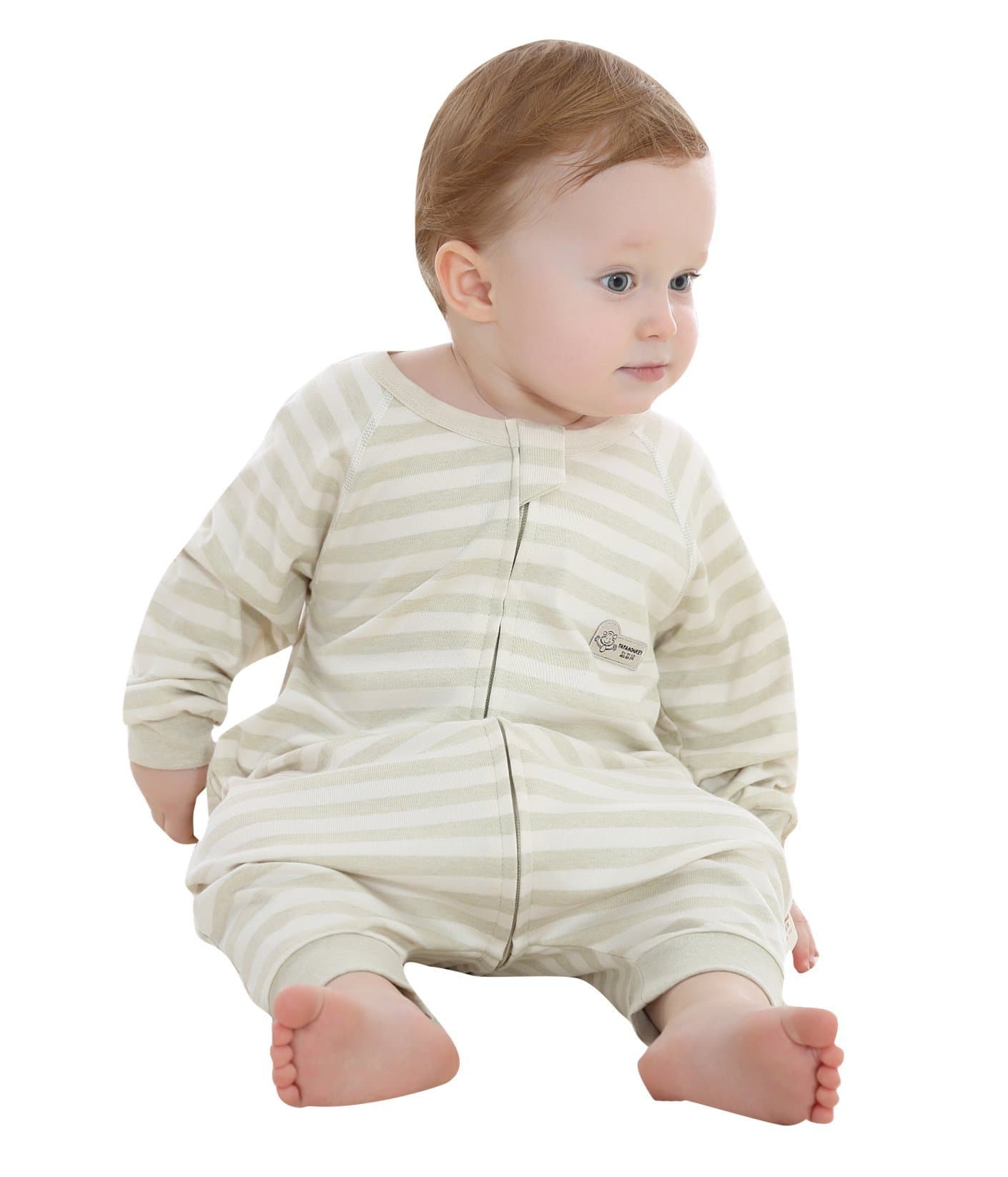 luyusbaby Early Walker Wearable Blanket with Feet Baby Medium Pea Green