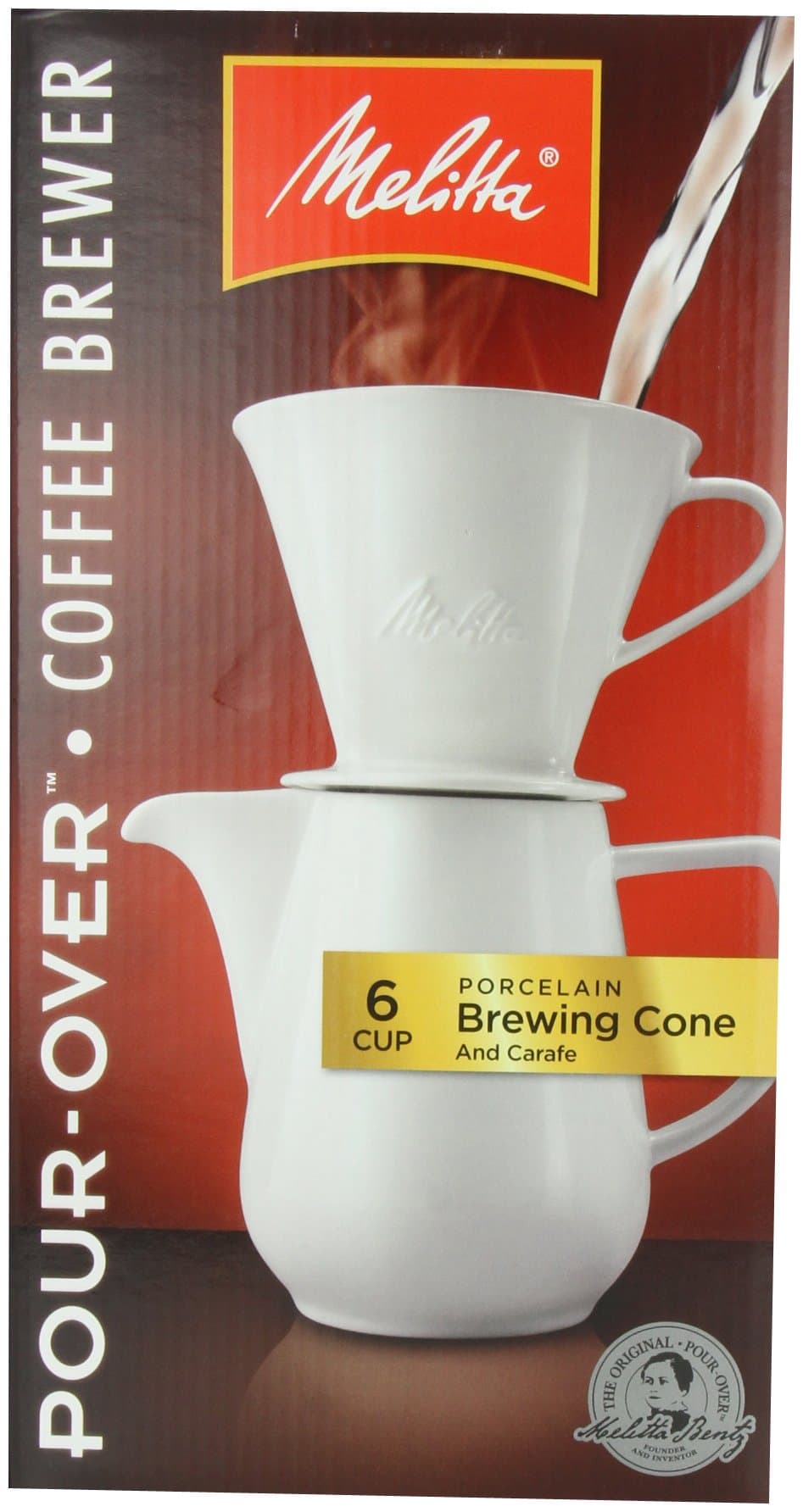 36 oz. Pour-Over Coffee Brewer with Porcelain Carafe, White